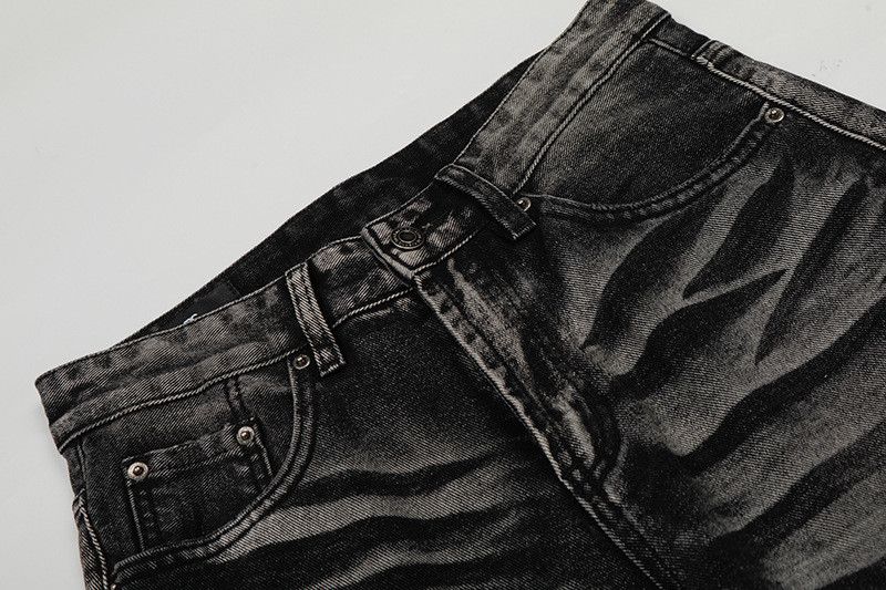 Vintage American retro washed whiskered straight flared jeans Size US 32 / EU 48 - 3 Thumbnail