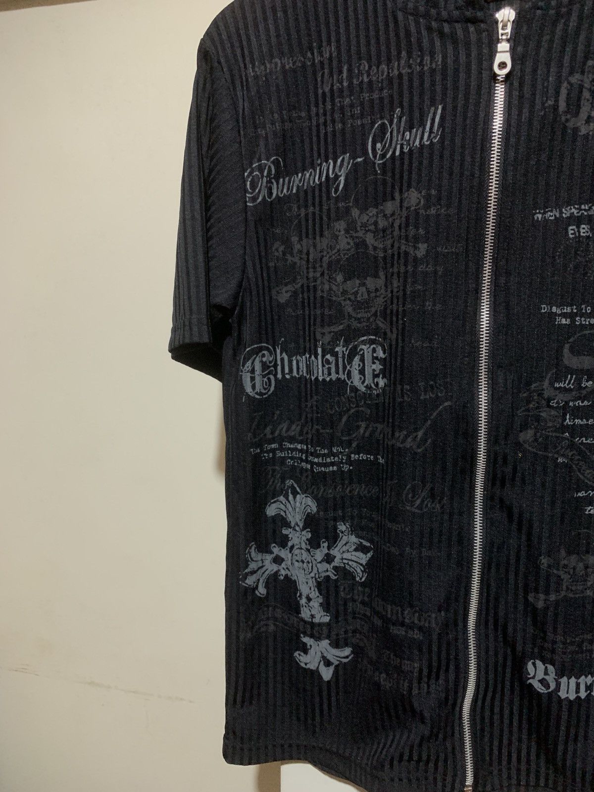 14th Addiction Japanese Beaumere Poem Skull and Cross With Hoodie Tee Size US L / EU 52-54 / 3 - 7 Thumbnail