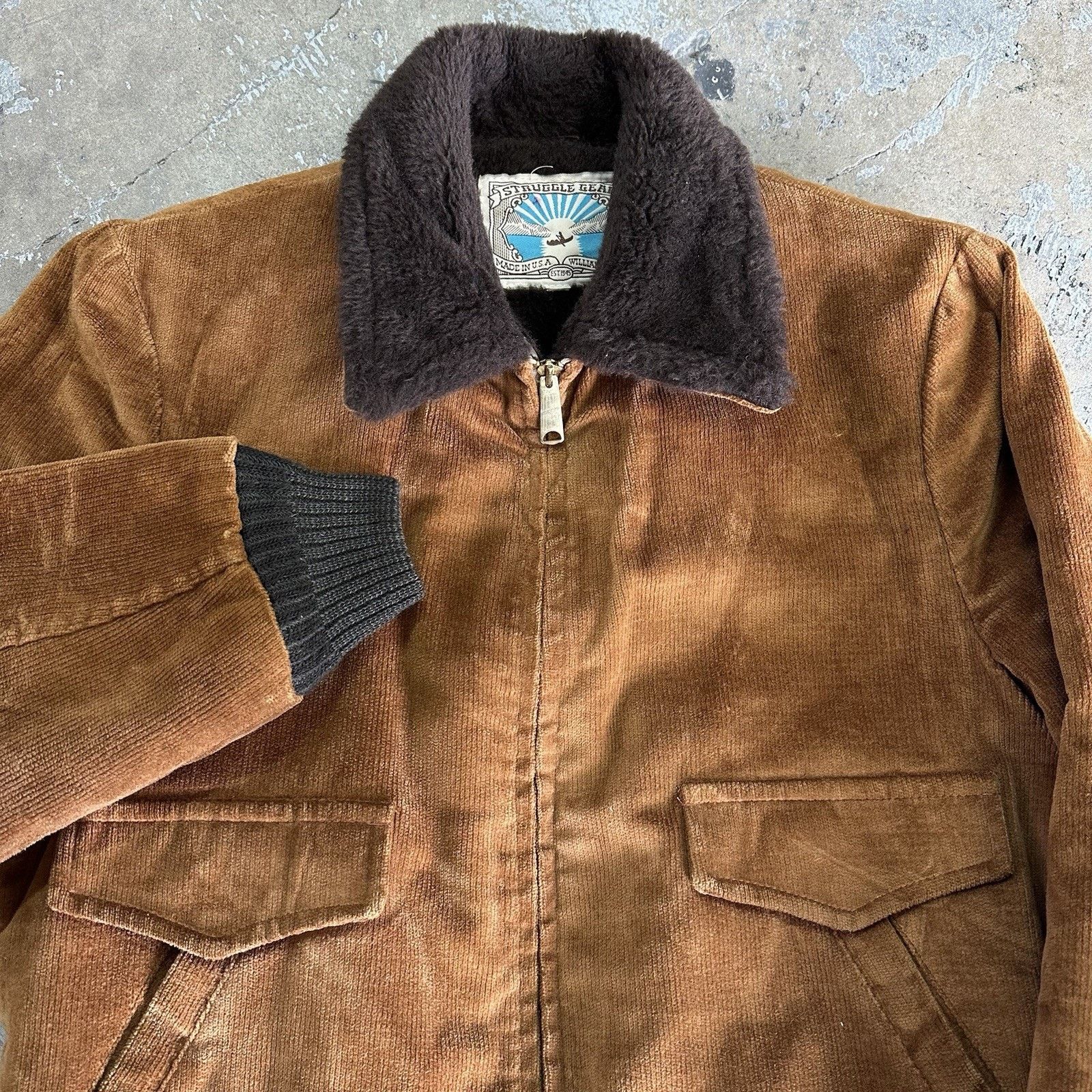 Vintage × William Barry Vintage 70s William Barry Struggle Wear A-2 Corduroy Jacket Size US M / EU 48-50 / 2 - 2 Thumbnail