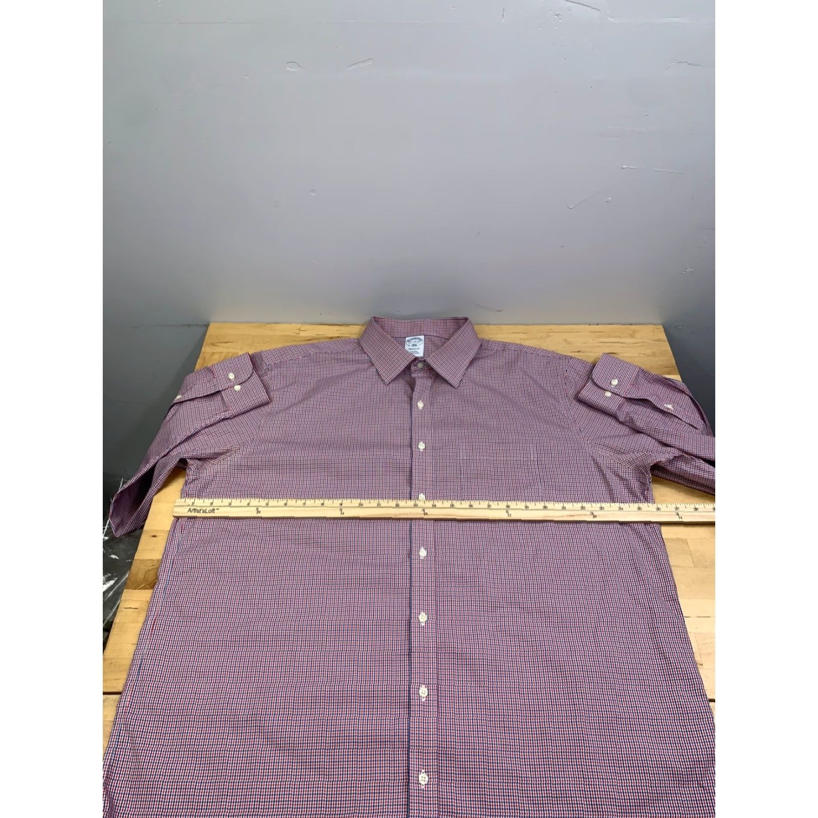 Brooks Brothers Brooks Brothers Dress Shirt Men 17.5 Regular Check Red 36/37 Long Sleeve Barrel Cuff Button Collar 12915 Size US XXL / EU 58 / 5 - 6 Thumbnail