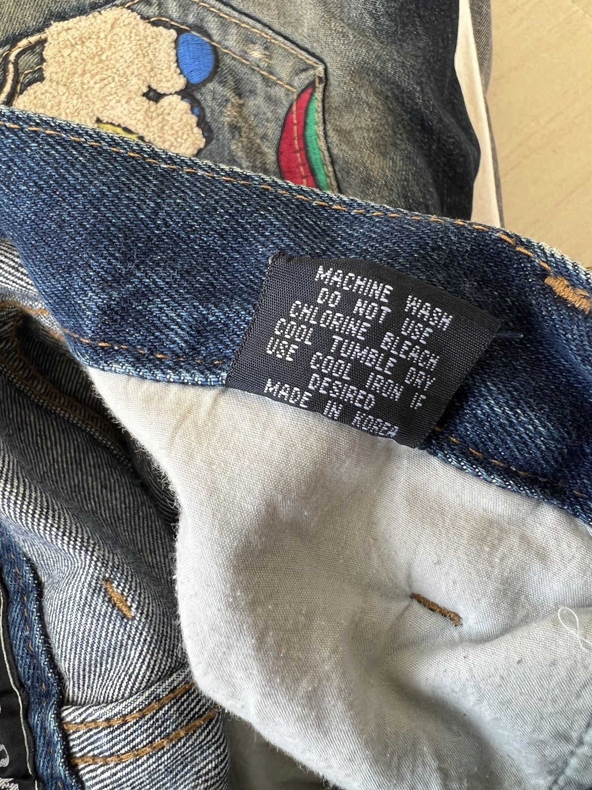 Vintage × Wu-Tang Clan Vintage 90s Wu Tang Mud Denim Baggy Jeans Hip Hop Size US 33 - 25 Thumbnail