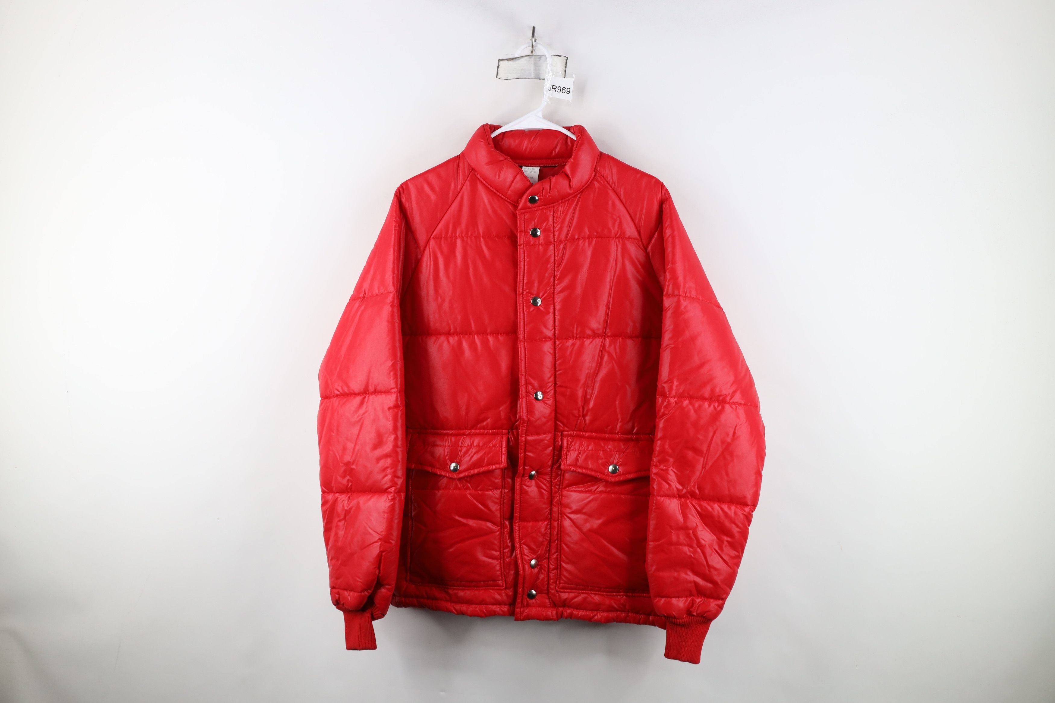 Vintage Vintage 70s Streetwear Full Zip Winter Puffer Jacket Red USA Size US S / EU 44-46 / 1 - 1 Thumbnail