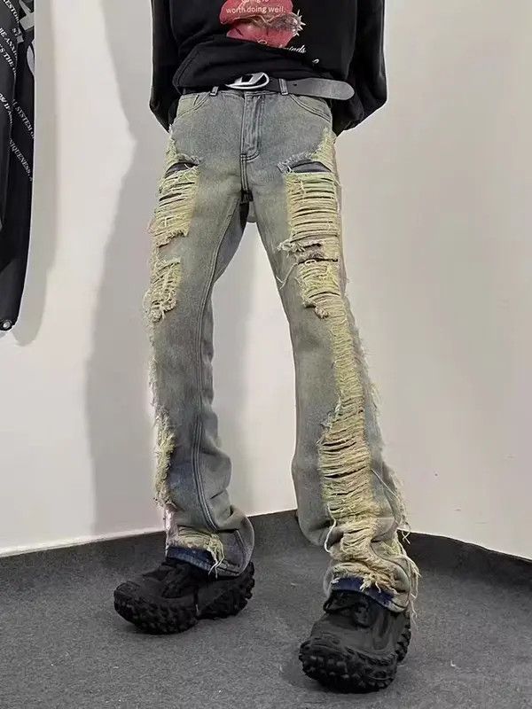 VIBE High street hand-worn whiskered bootcut jeans Size US 30 / EU 46 - 7 Thumbnail