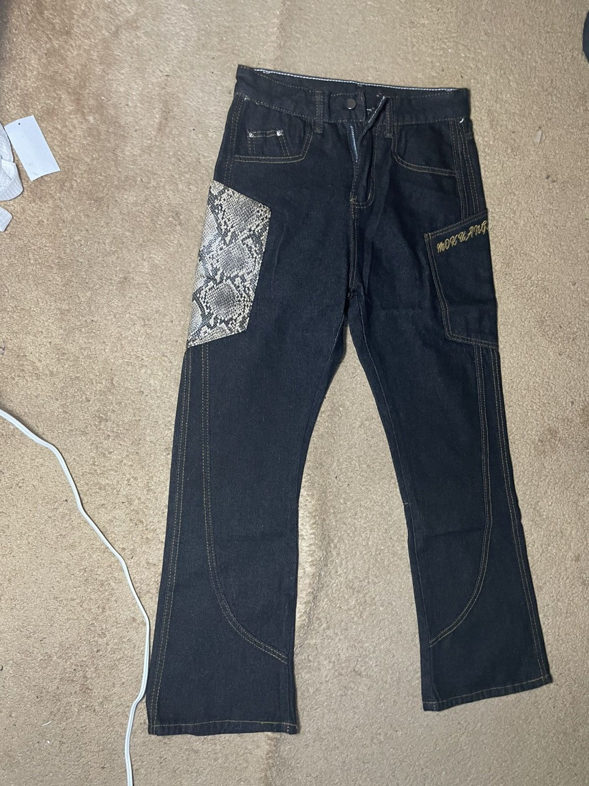 Other Black slightly flared jeans Size 39" - 5 Thumbnail