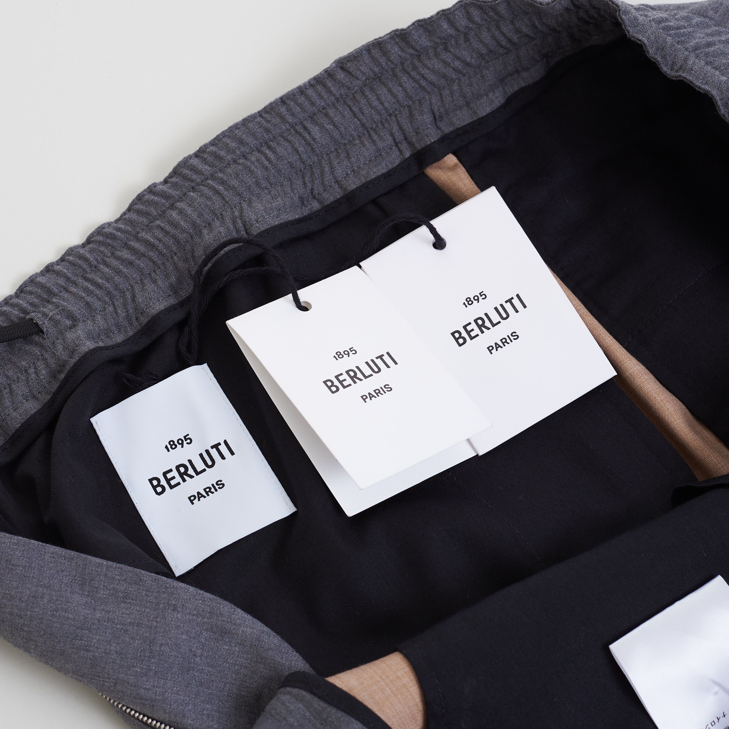 Berluti Drawstring Trousers In Grey Double Face Wool Size US 30 / EU 46 - 9 Thumbnail