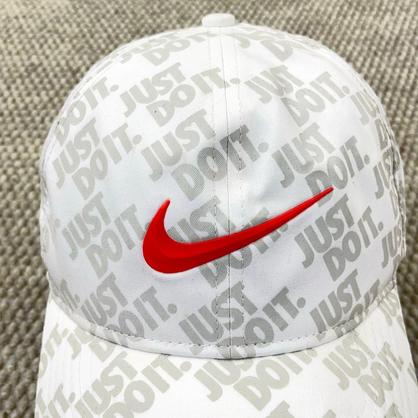 Nike Nike Hat Cap Snapback Performance White Orange All Over AOP Classic99 Swoosh Size ONE SIZE - 4 Thumbnail