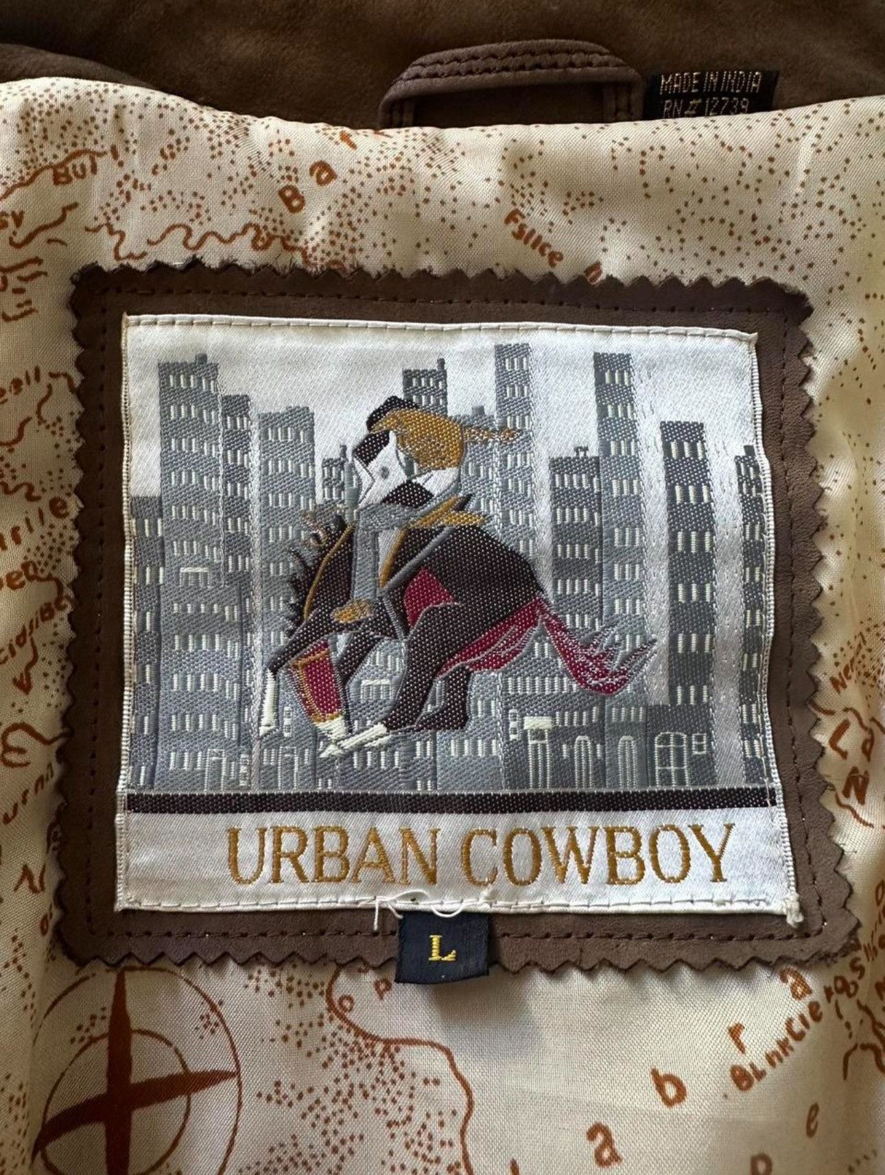 Other Urban Cowboy Vintage Brown Leather Bomber Jacket Size US L / EU 52-54 / 3 - 6 Thumbnail