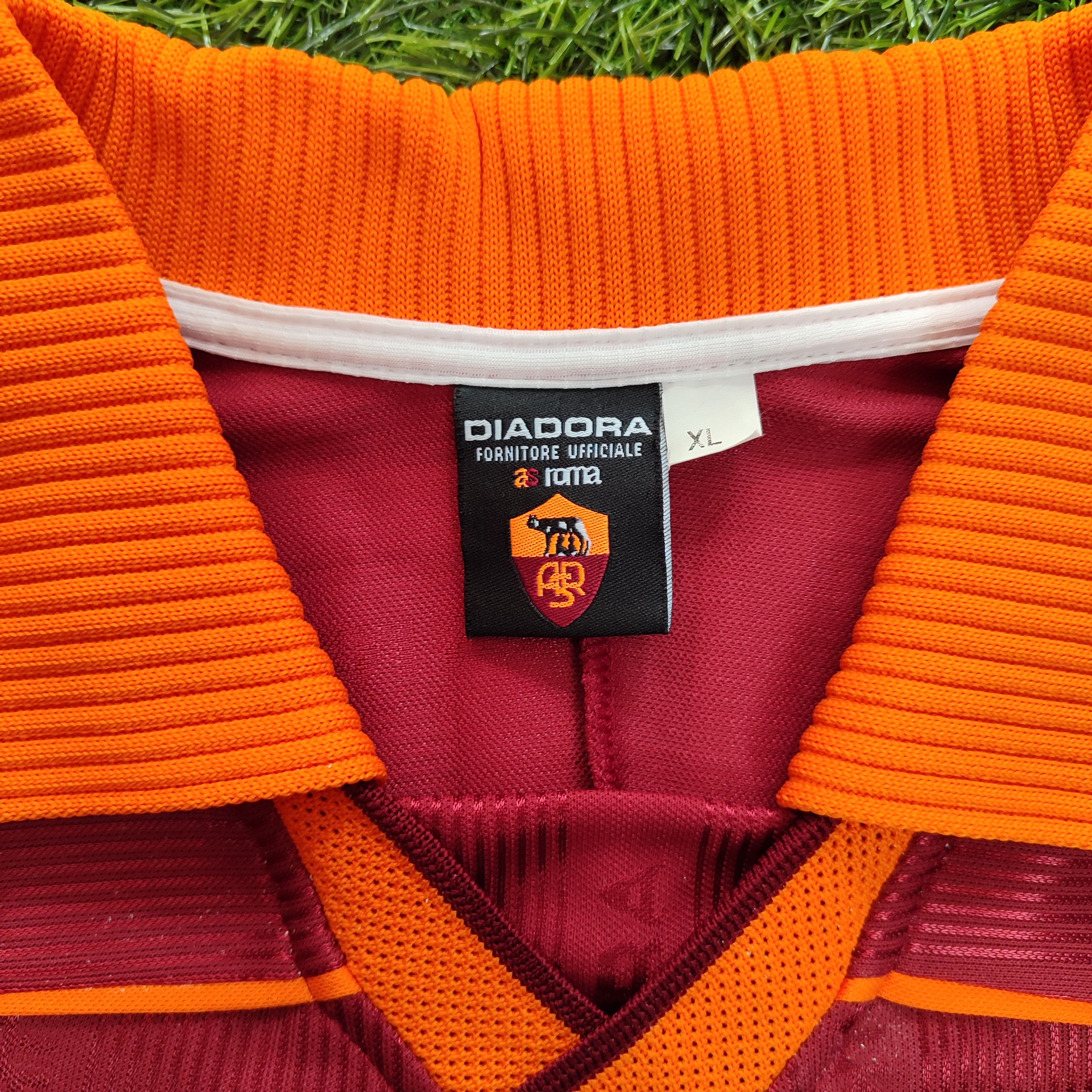 Diadora As Roma Home 1999-00 Totti #10 Soccer Jersey Size US XL / EU 56 / 4 - 6 Thumbnail