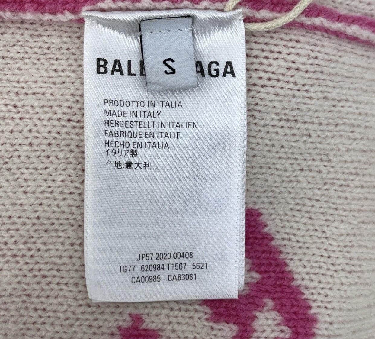 Balenciaga Balenciaga pink bullet screen knitted cardigan shirt Size US S / EU 44-46 / 1 - 7 Thumbnail