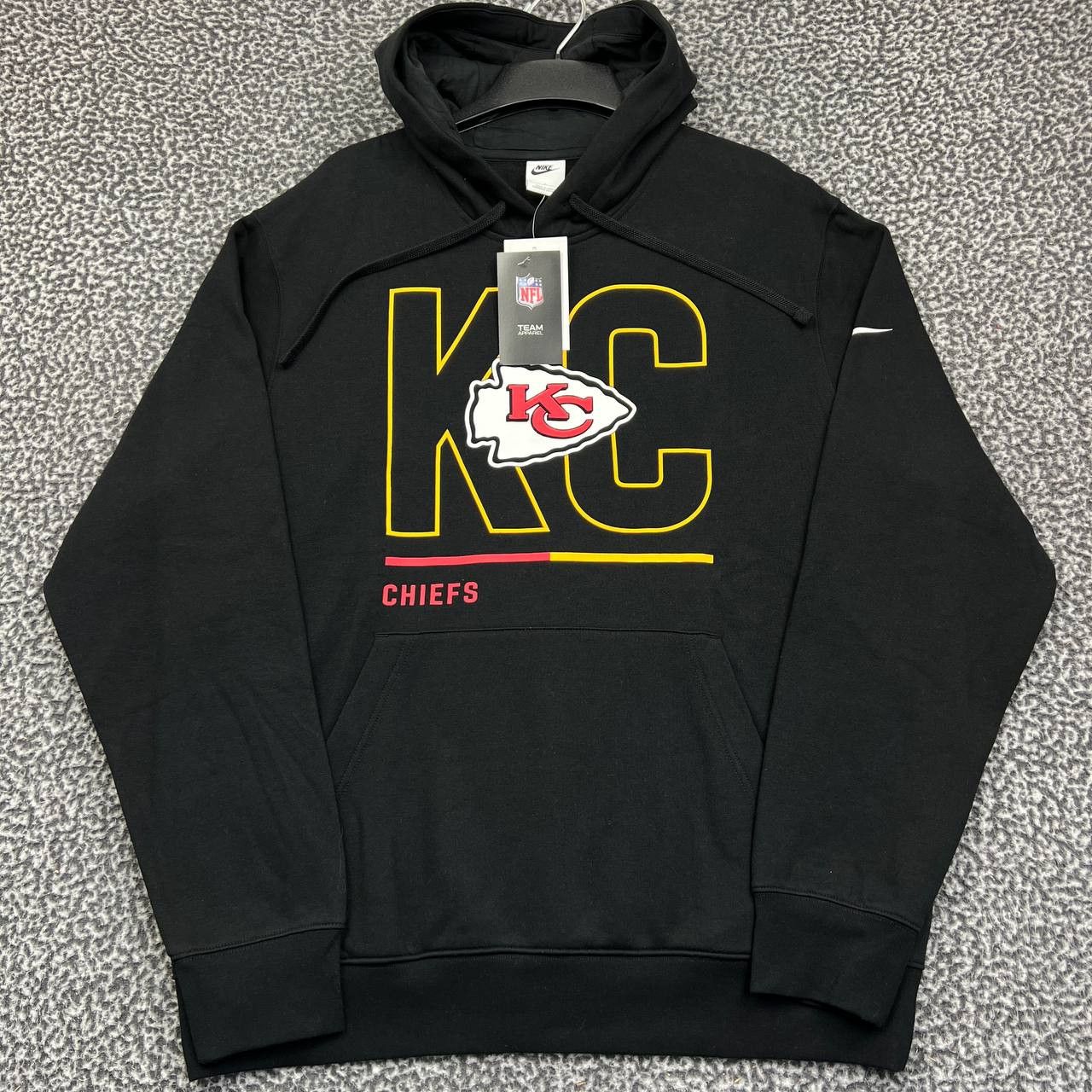 Nike Hoodie Men Large Black Kansas City Chiefs NFL New L