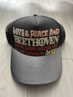 Kapital Kapital Brown Love & Peace & Beethoven Trucker Hat. | Grailed