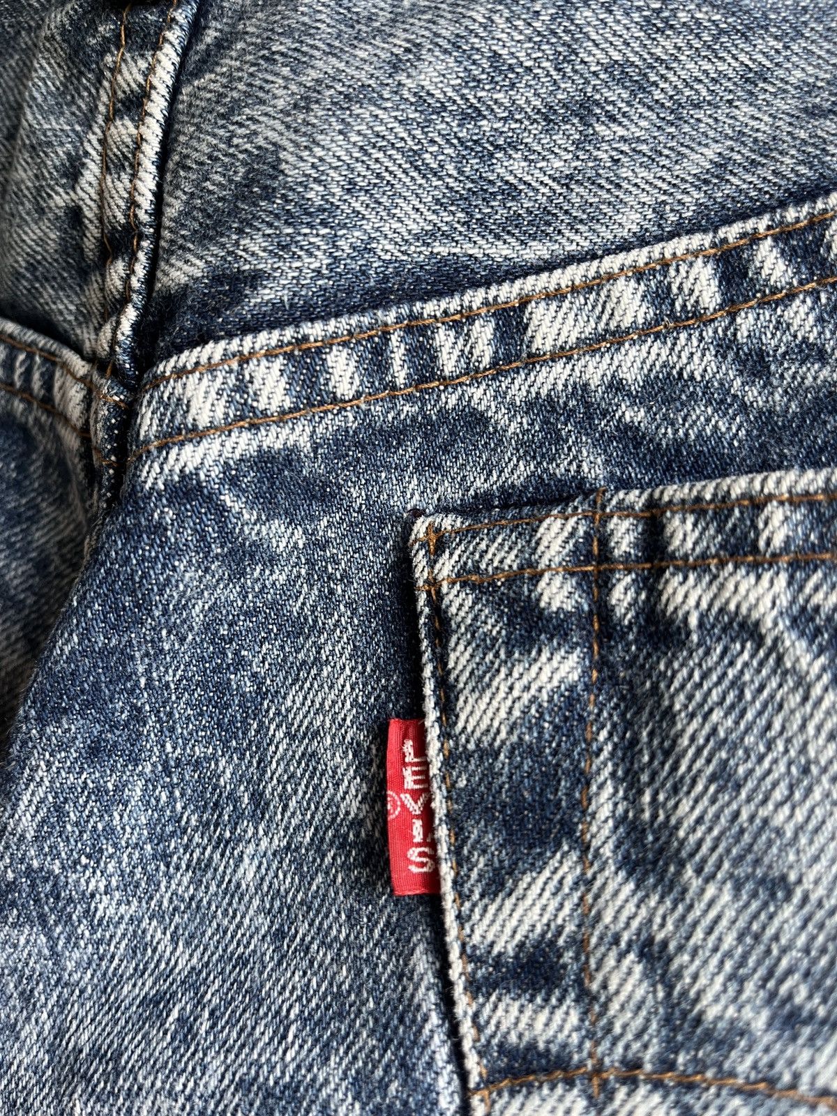 Levi's 80s Levis Big E Acid Wash Hidden Rivet Size US 32 / EU 48 - 4 Thumbnail