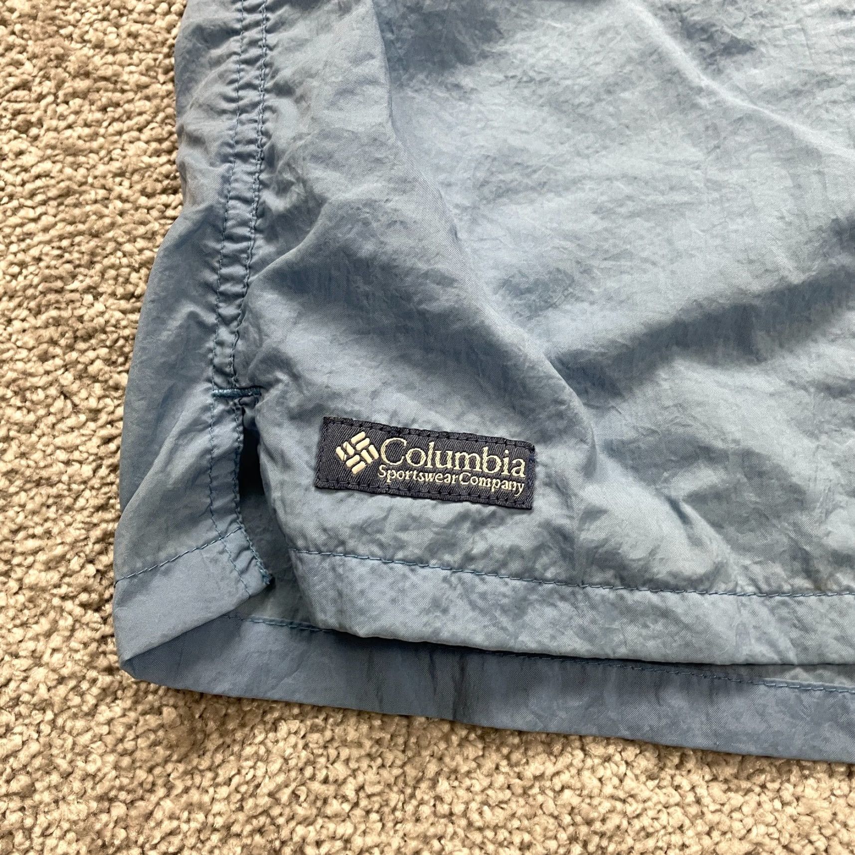 Vintage Columbia Water Shorts Mens XL Blue Elastic Waist Pockets Nylon Swimming Trunks Size US 36 / EU 52 - 4 Thumbnail