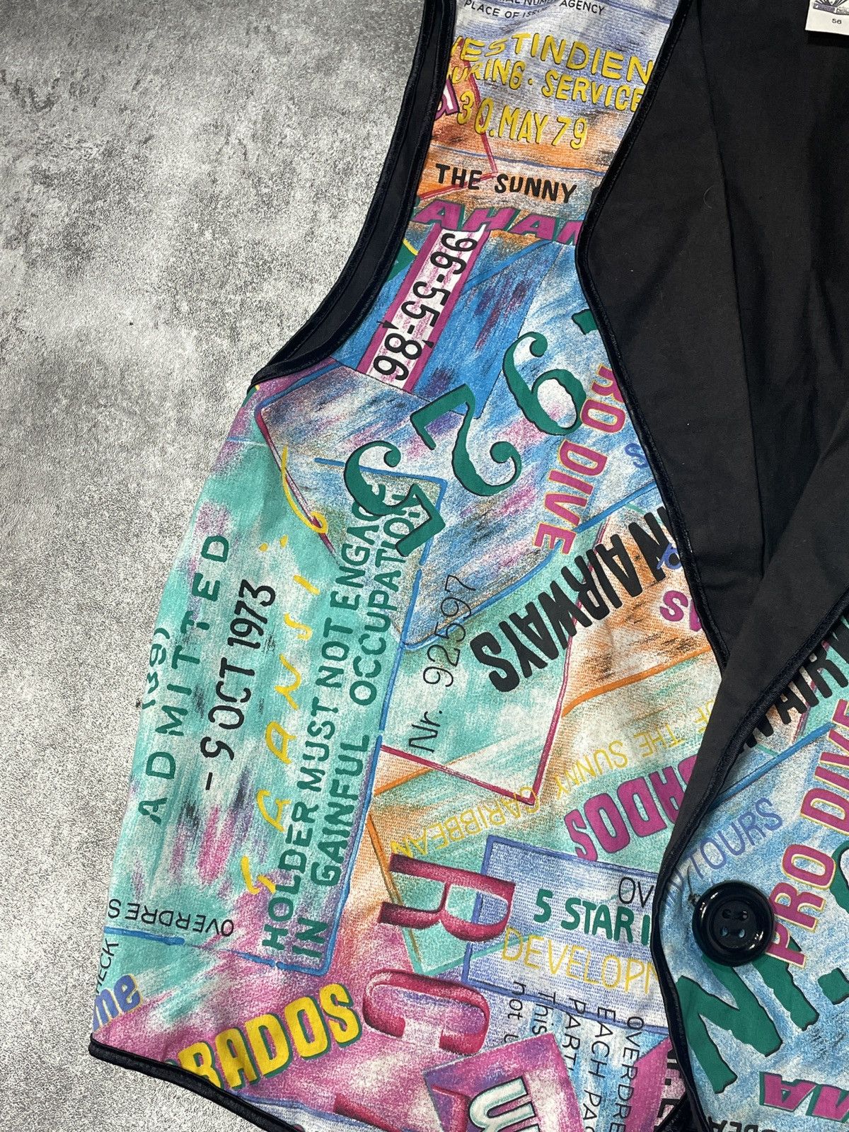 Japanese Brand 🔥RARE🔥Vintage Y2K Avant Garde Vest AOP Rare Size US M / EU 48-50 / 2 - 2 Thumbnail
