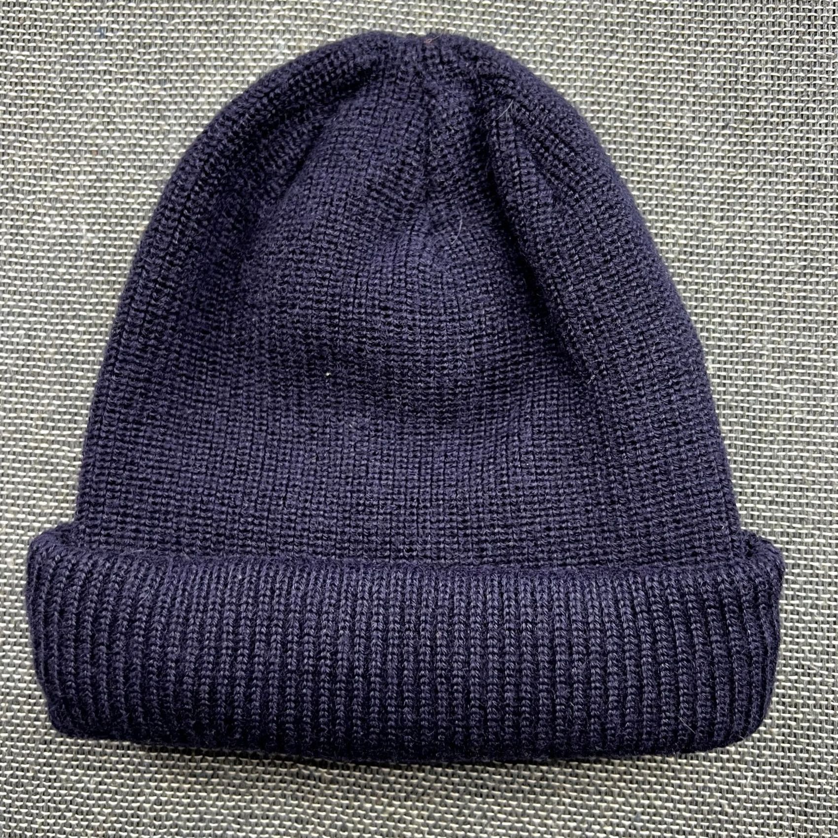 Lacoste VINTAGE Lacoste Navy Beanie Hat One Size Wool Blend Ribbon Cuffed Knit Unisex Adults Beanie Mens Womens Boys Girls Size ONE SIZE - 2 Thumbnail