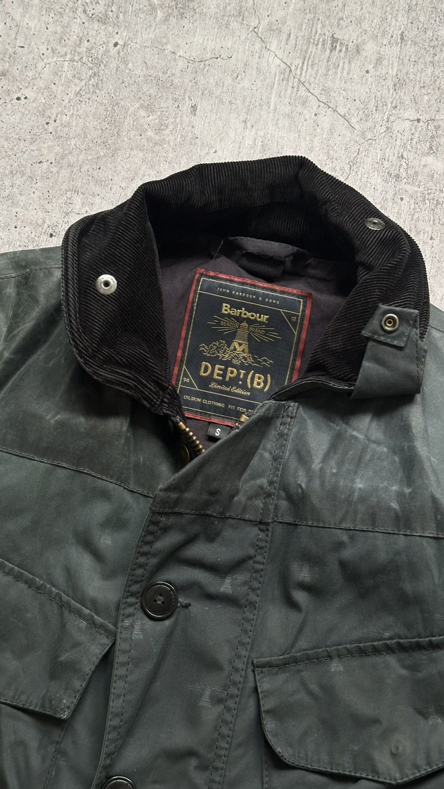 Barbour Men's Barbour Mast Multilogo Waxed Jacket Size US S / EU 44-46 / 1 - 3 Thumbnail
