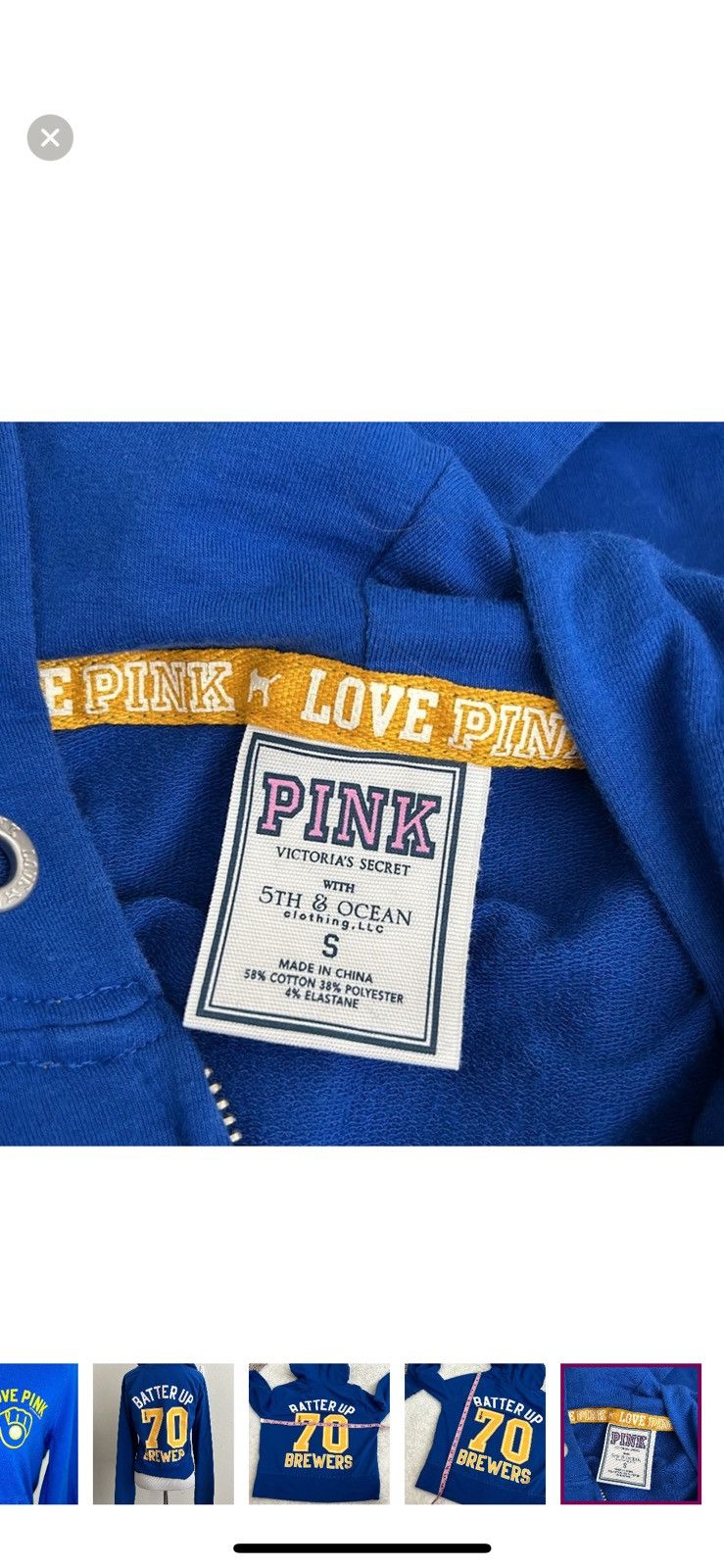 Pink Pink Victoria’s Secret small brewers zip up hoodie Size S / US 4 / IT 40 - 5 Thumbnail