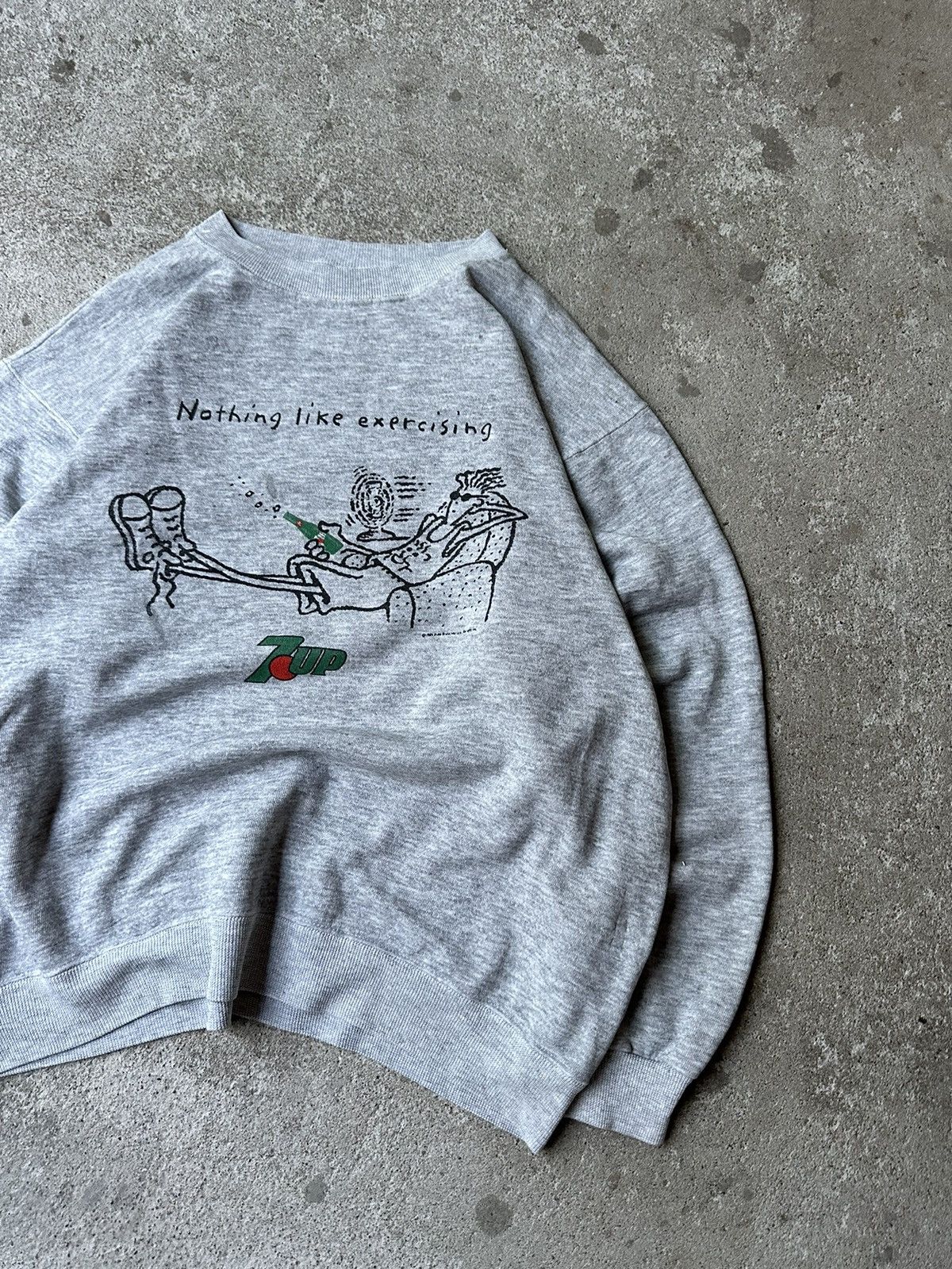 Pepsi 80s Vintage 7up PromoGraphic Sweatshirt Boxy Crewneck Size US 28 / EU 44 - 3 Thumbnail
