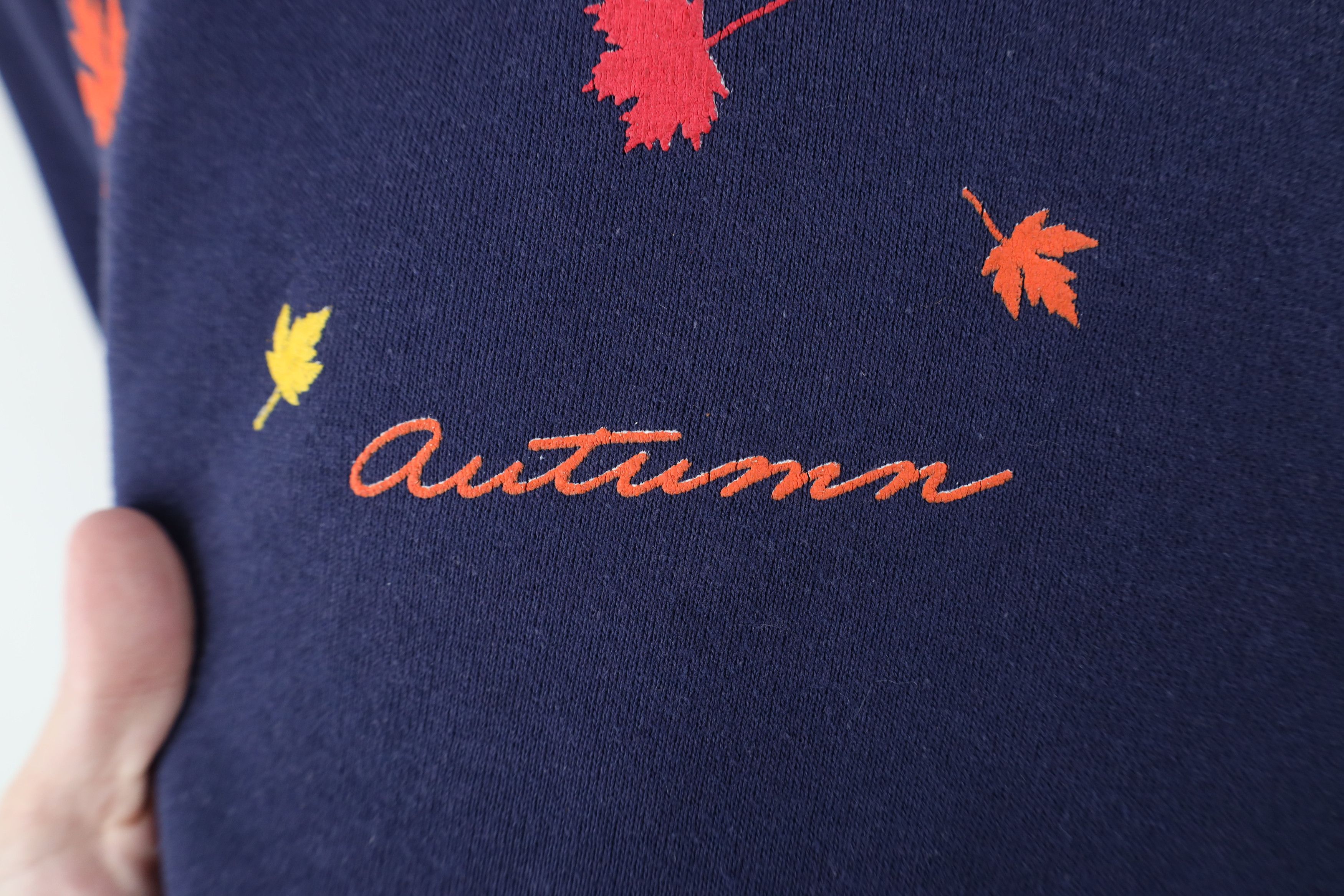 Vintage Vintage 90s Streetwear Autumn Leaf Crewneck Sweatshirt USA Size XL / US 12-14 / IT 48-50 - 4 Thumbnail