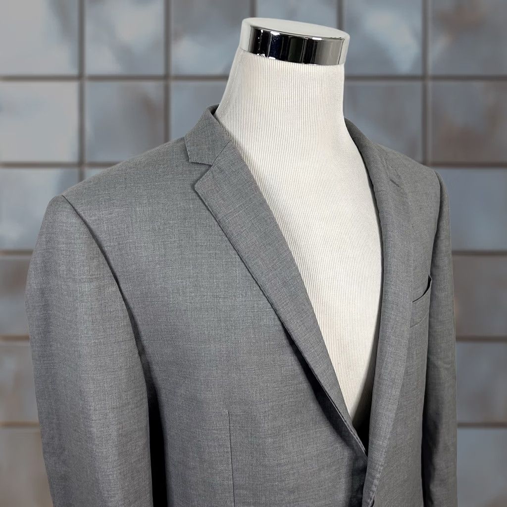 Banana Republic Banana Republic Sport Coat Gray Wool 46L Two-Button Double Vented Notch Lapel +Jacket Front Style Size US XS / EU 42 / 0 - 1 Thumbnail
