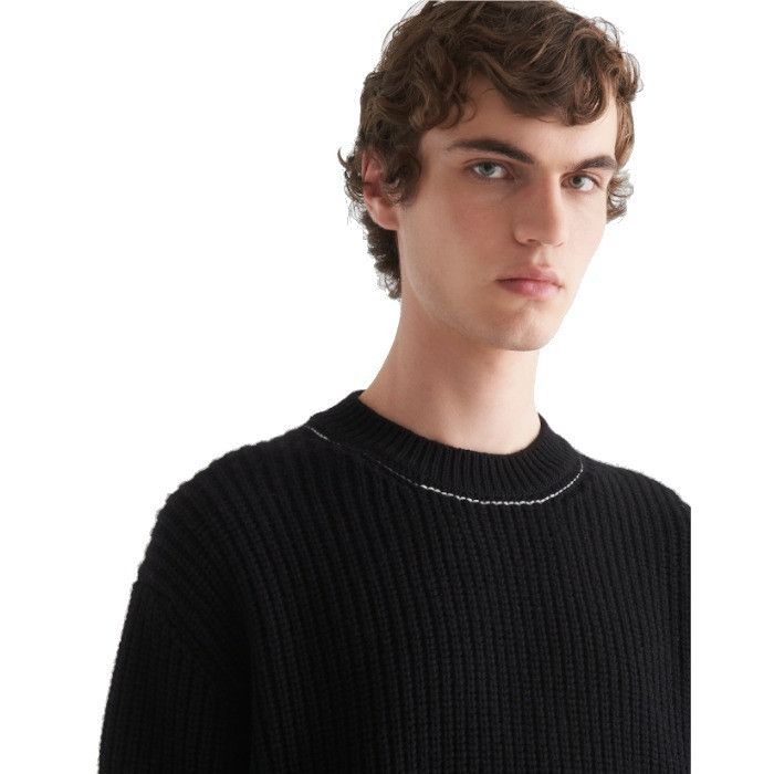 Prada o1bcso1str1025 Cashmere Sweater in Black Size US L / EU 52-54 / 3 - 3 Thumbnail