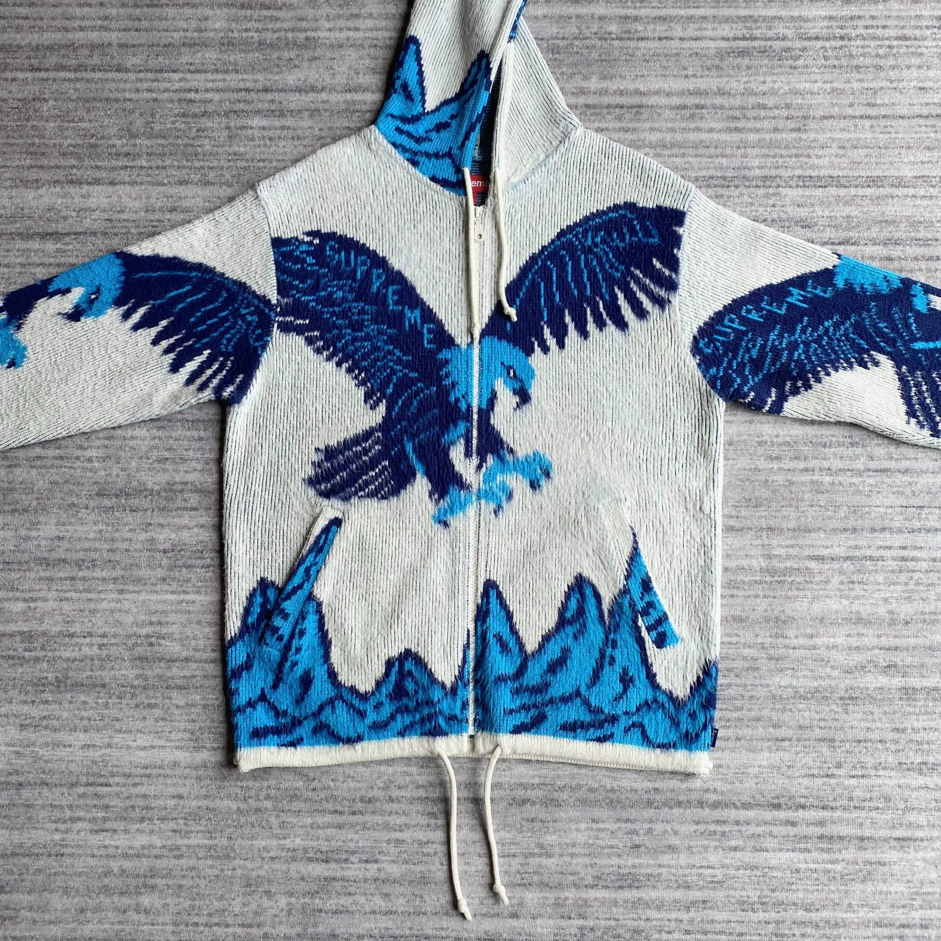 Supreme Supreme Eagle Hooded Zip Knit Cardigan 16FW M Size US M / EU 48-50 / 2 - 2 Thumbnail