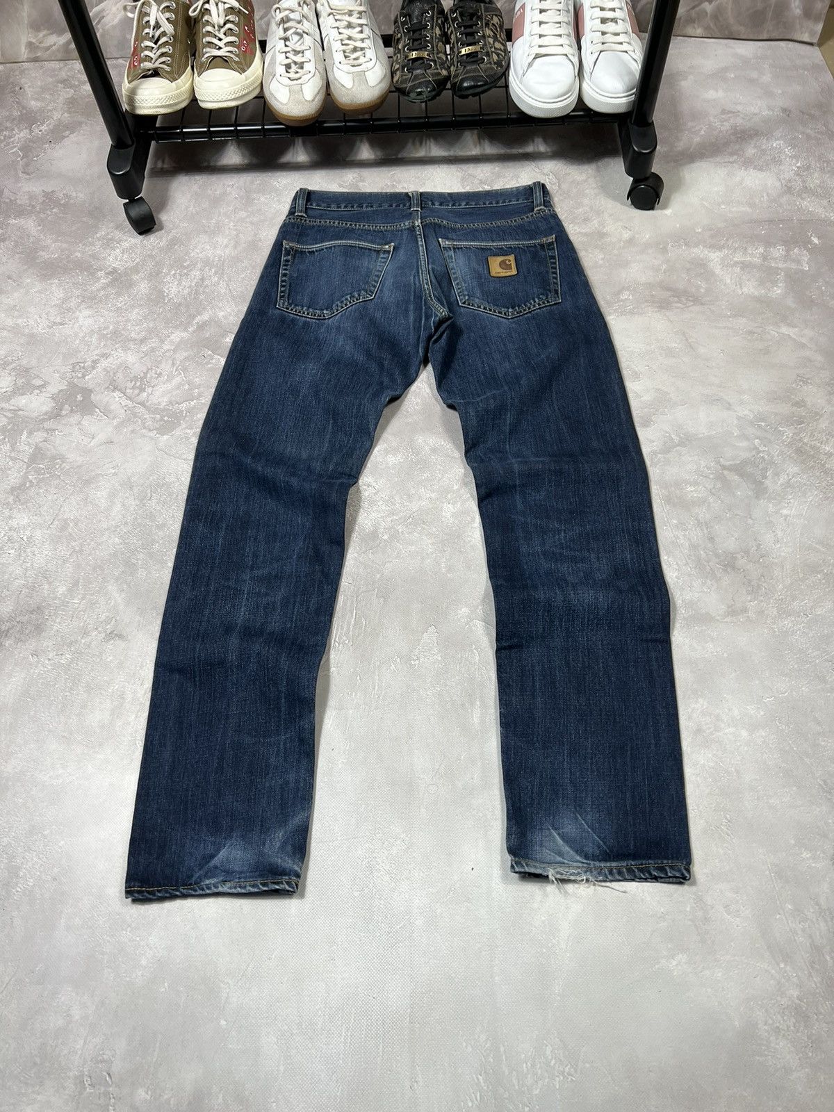 Carhartt Carhartt Vintage Indigo Denim Pants Leather Tab Size US 31 - 2 Thumbnail