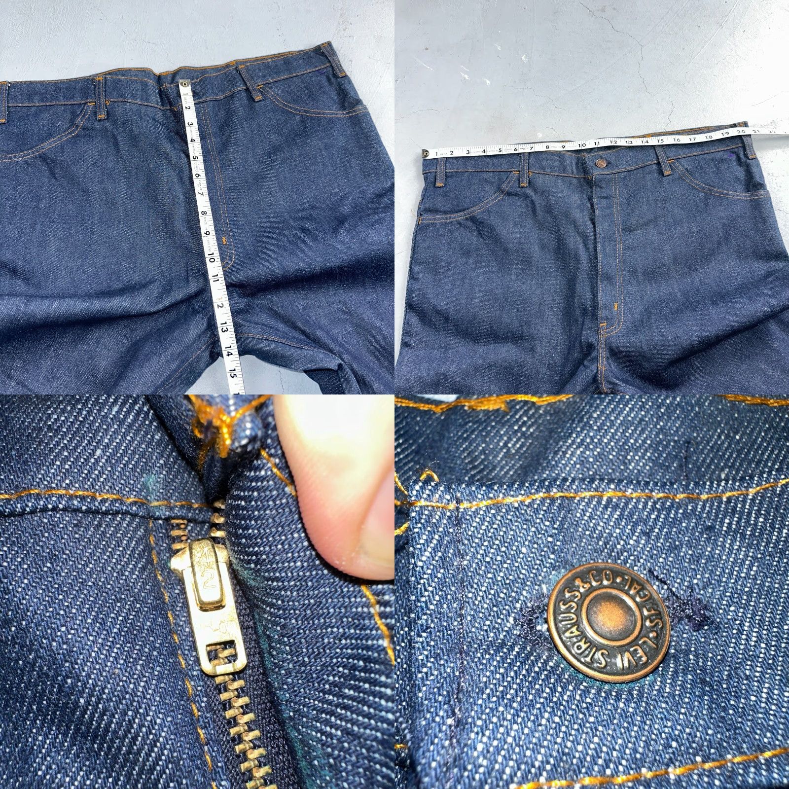 Levi's VINTAGE Levi's 646 Jeans Bootcut Mens 42 Regular 32in Blue Denim NOS USA 70s Bell Bottom Size US 42 / EU 58 - 8 Thumbnail