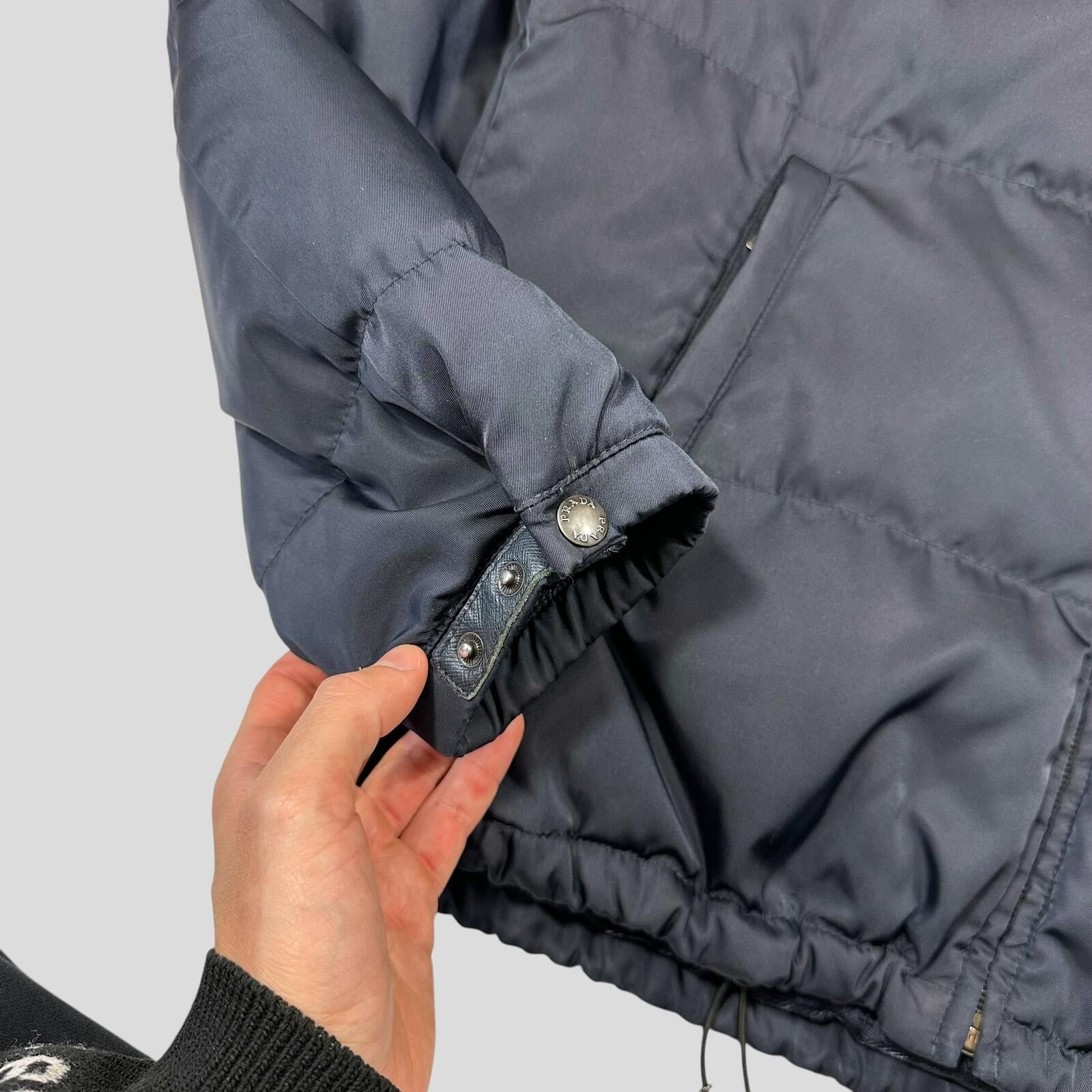 Prada Prada 2011 Extra Fine Gabardine Nylon Triangle Logo Puffer L Size US L / EU 52-54 / 3 - 9 Thumbnail