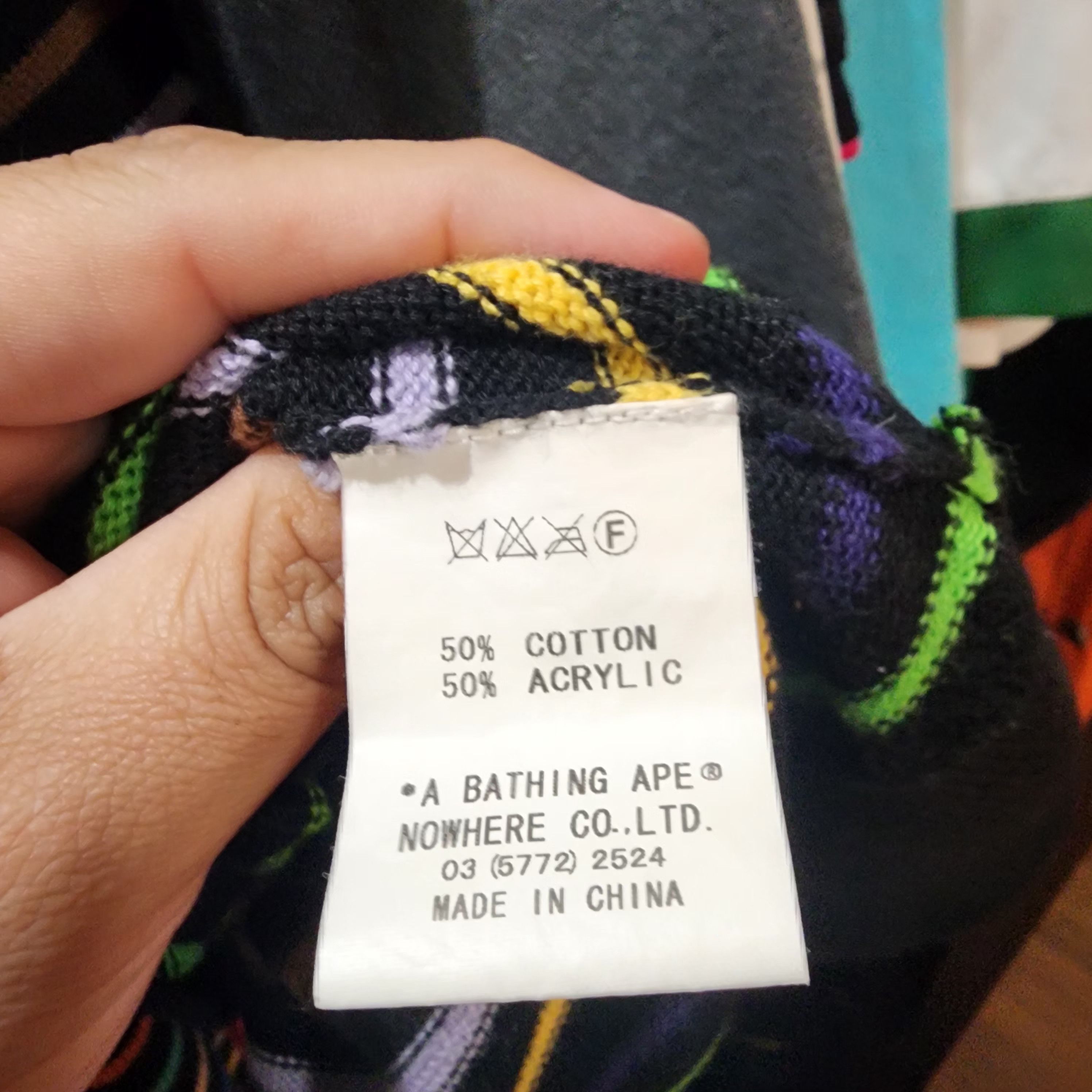 Bape Multicolor Knit Sweater Size US L / EU 52-54 / 3 - 5 Thumbnail