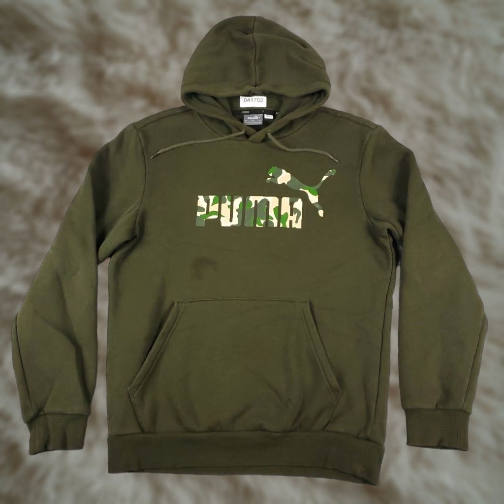 Puma PUMA Hoodie Mens Small Green Casual Pullover Sweatshirt Size US S / EU 44-46 / 1 - 1 Thumbnail