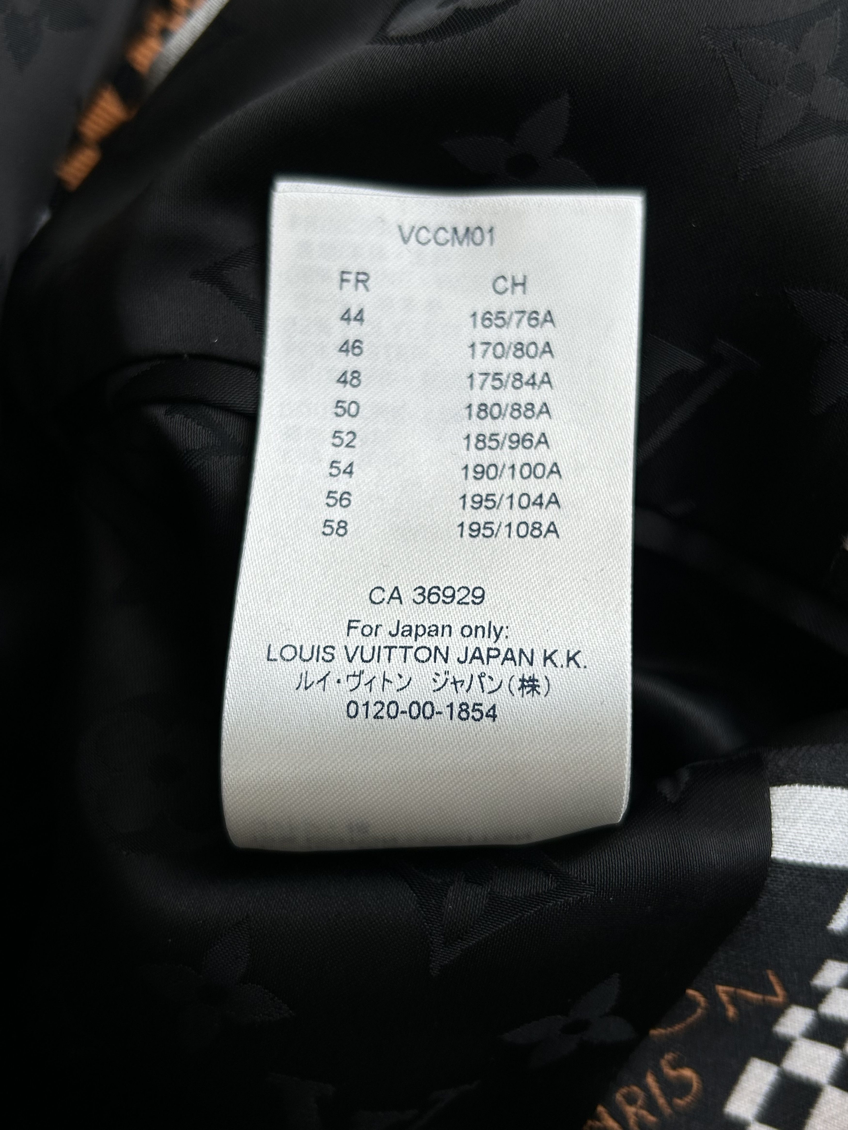 Louis Vuitton Louis Vuitton Black & White Distorted Damier Peacoat Size US M / EU 48-50 / 2 - 6 Thumbnail