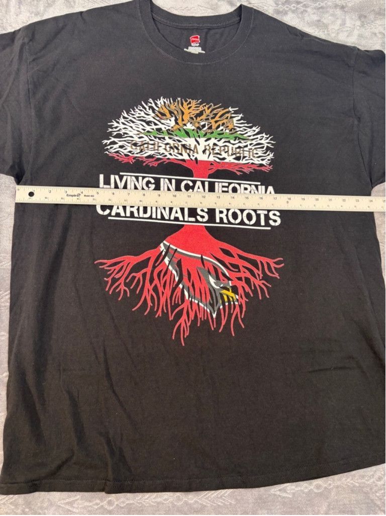 Hanes Men's Hanes T-shirt 2XL Black Cardinals Roots Size US XXL / EU 58 / 5 - 3 Thumbnail