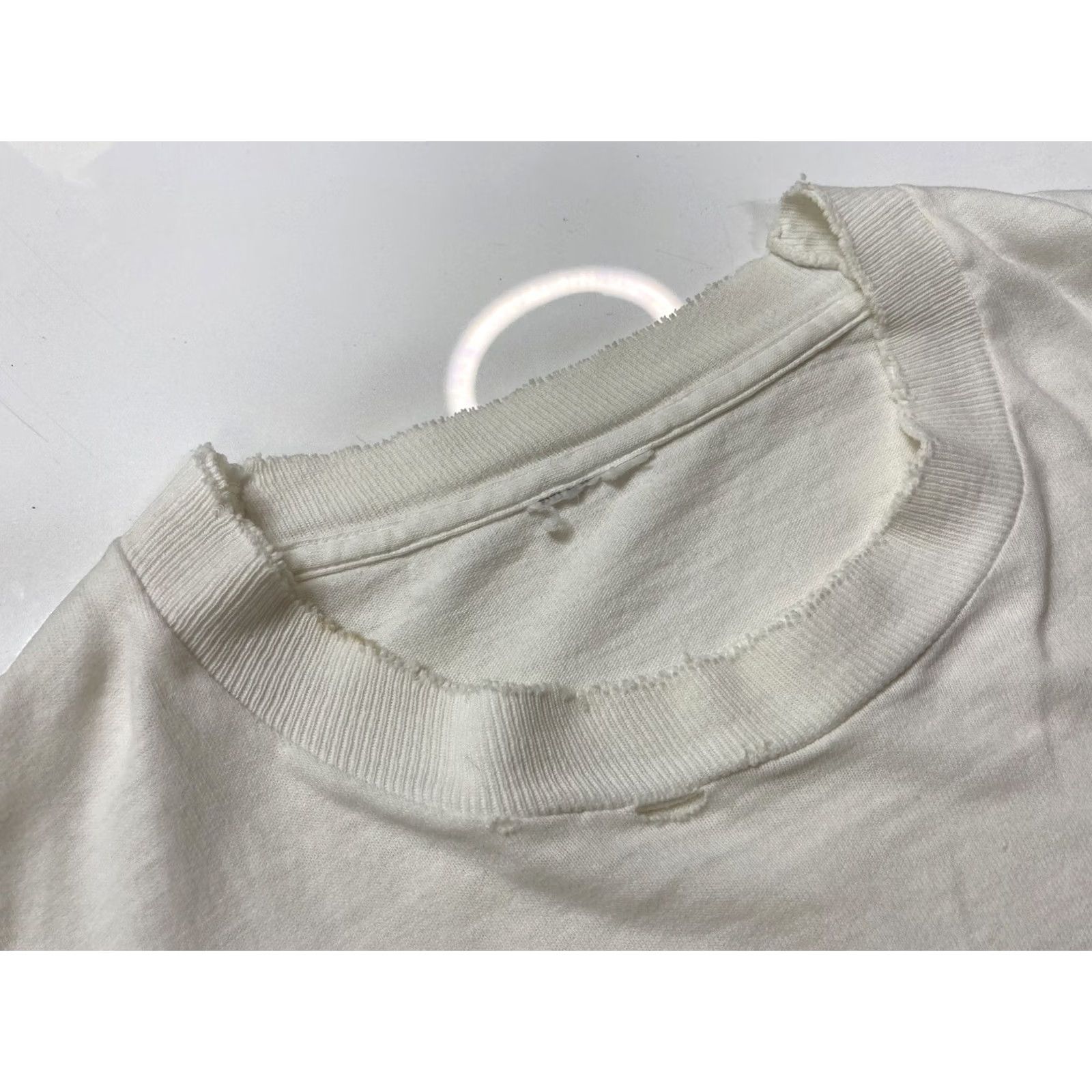 Vintage VINTAGE Jesus T-shirt Men Large 90s Graphic Print Cotton White Crew Neck Short Sleeve Logo Size US L / EU 52-54 / 3 - 6 Thumbnail