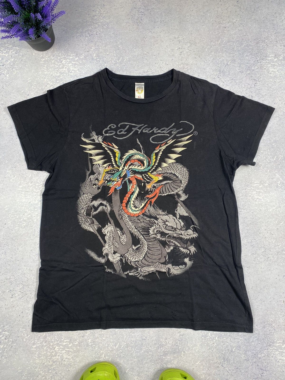Ed Hardy Ed Hardy Men’s Black T-shirt With Big Logo Size XL Size US XL / EU 56 / 4 - 3 Thumbnail