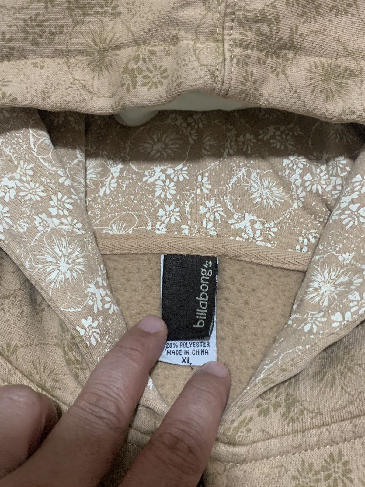 Billabong × Vintage Billabong Beige Full Zip Cotton Jacket W/Hood Size US XL / EU 56 / 4 - 13 Thumbnail