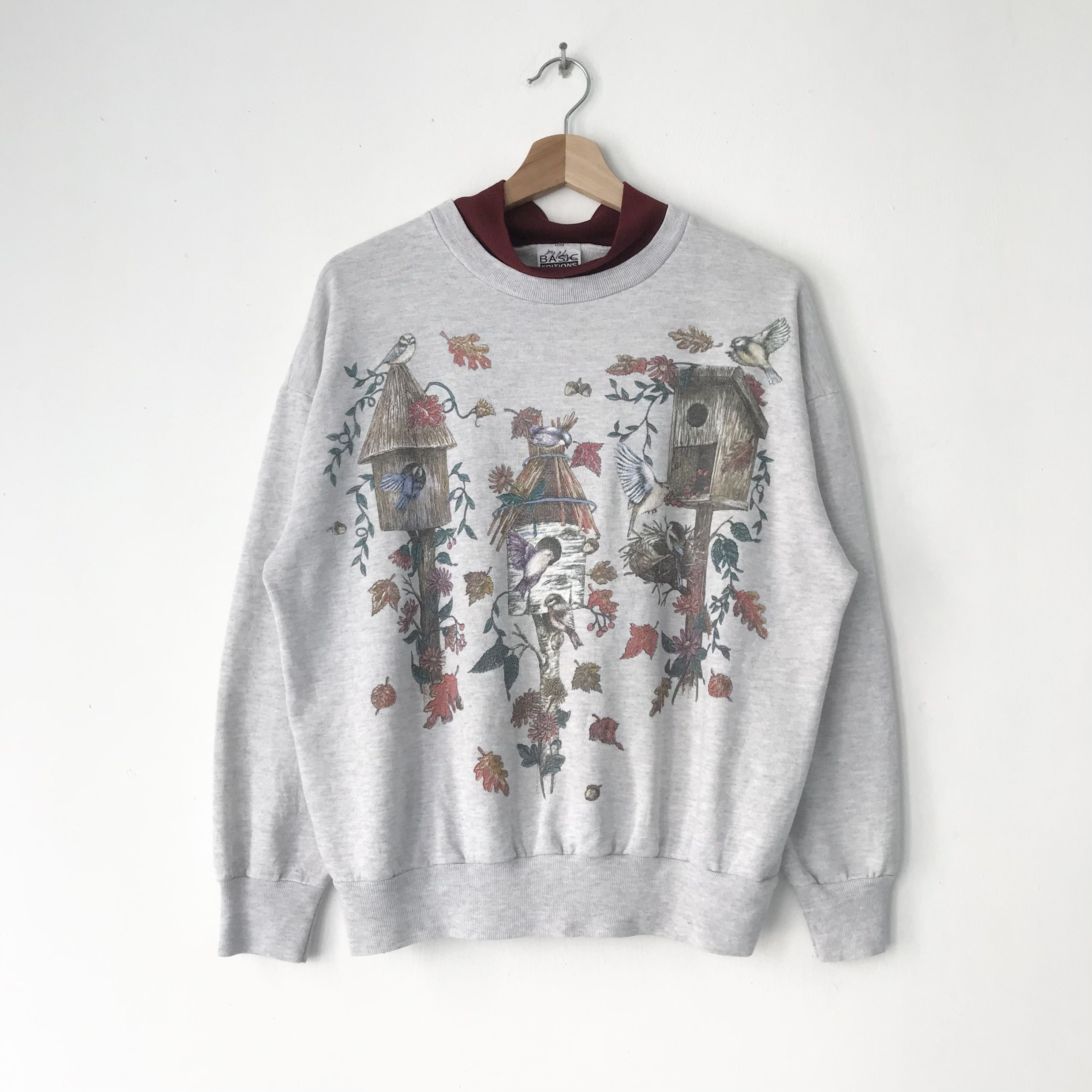 Vintage Vintage 90s Cardinal Birds Graphics Sweatshirt Size US M / EU 48-50 / 2 - 1 Thumbnail