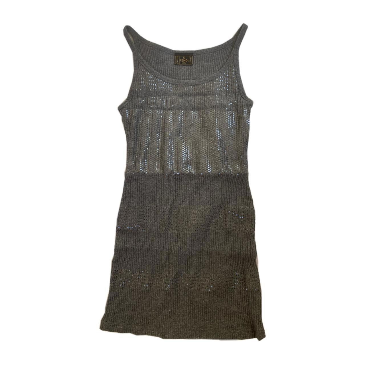 Fendi Fendi Sequin Logo Knit Mini Dress Size S / US 4 / IT 40 - 4 Thumbnail