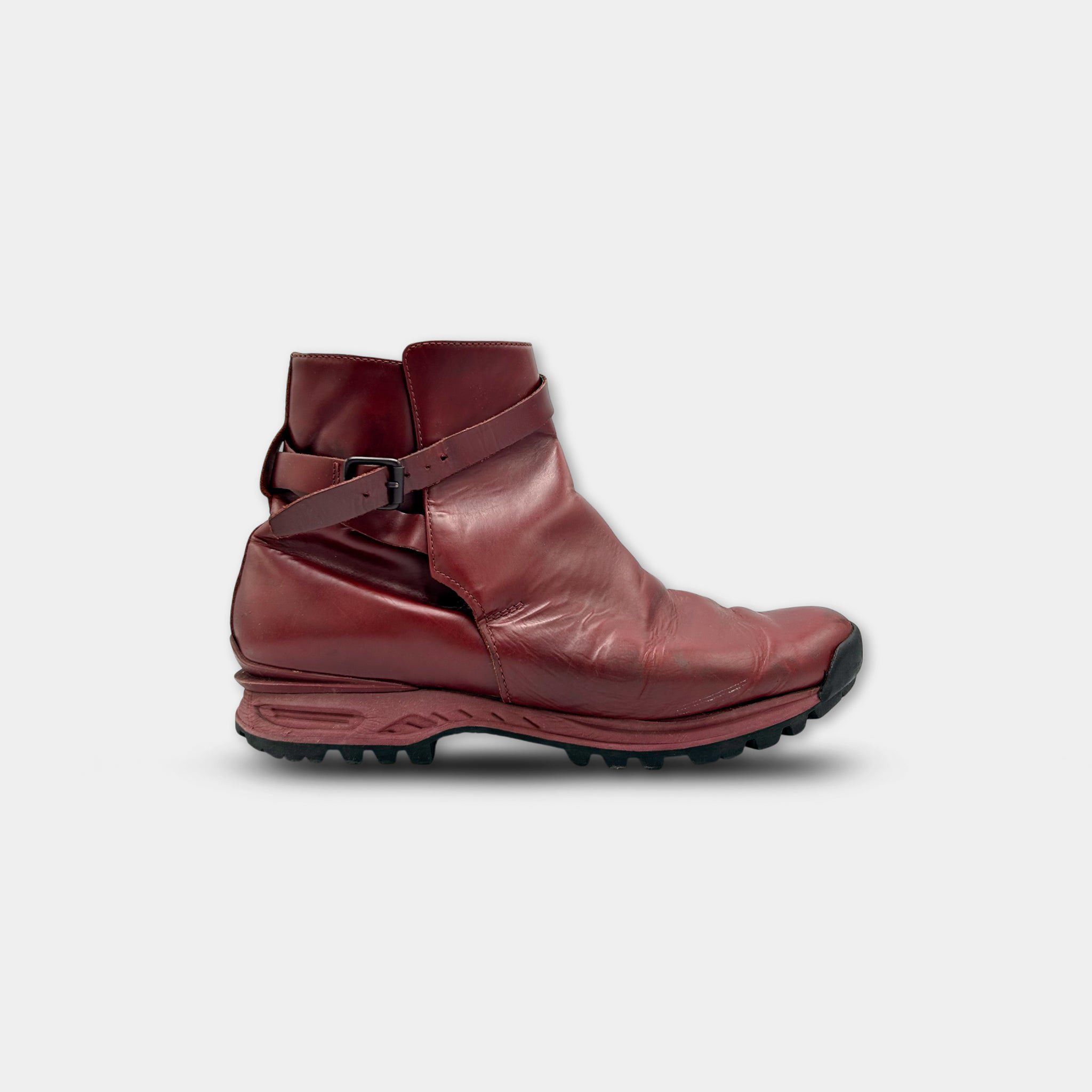 Acne Studios Acne Studios Track Oxblood Leather Boots Size US 8 / EU 41 - 1 Thumbnail