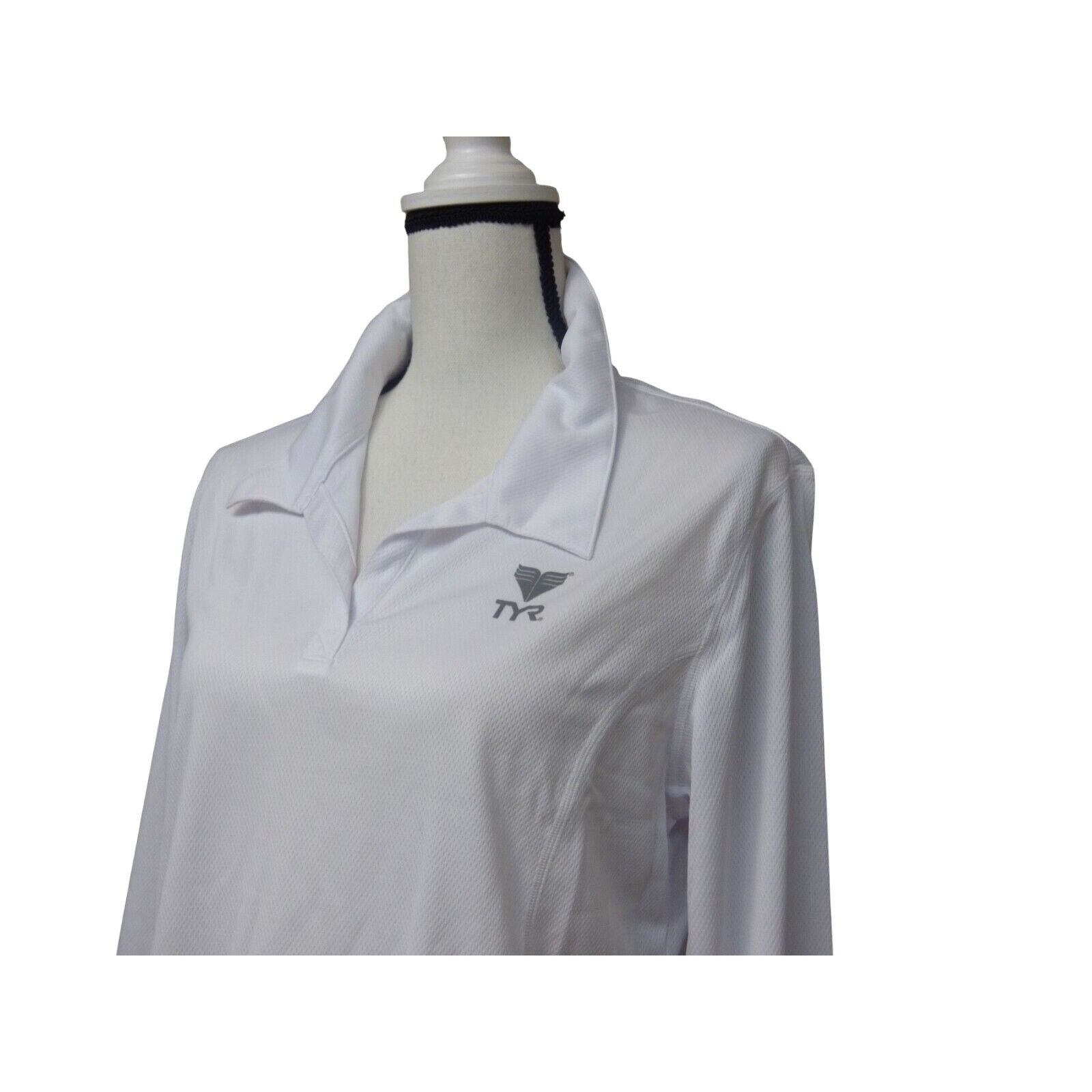 Other TYR Women’s Long Sleveed Polo, White, XL Size XL / US 12-14 / IT 48-50 - 2 Thumbnail