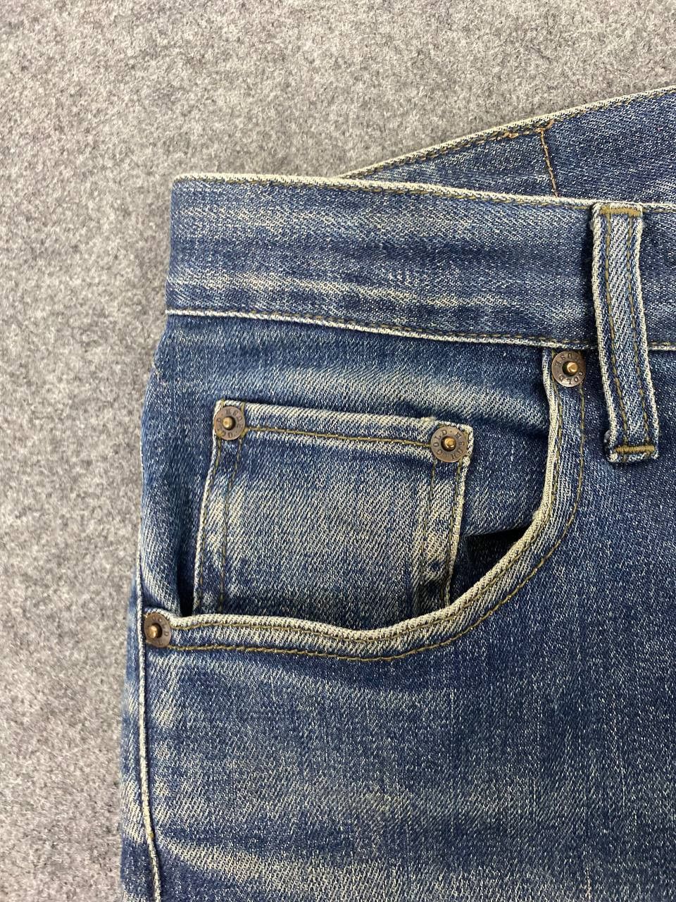 Japanese Brand vintage gold rush distressed reworked denim nice design Size US 31 - 12 Thumbnail