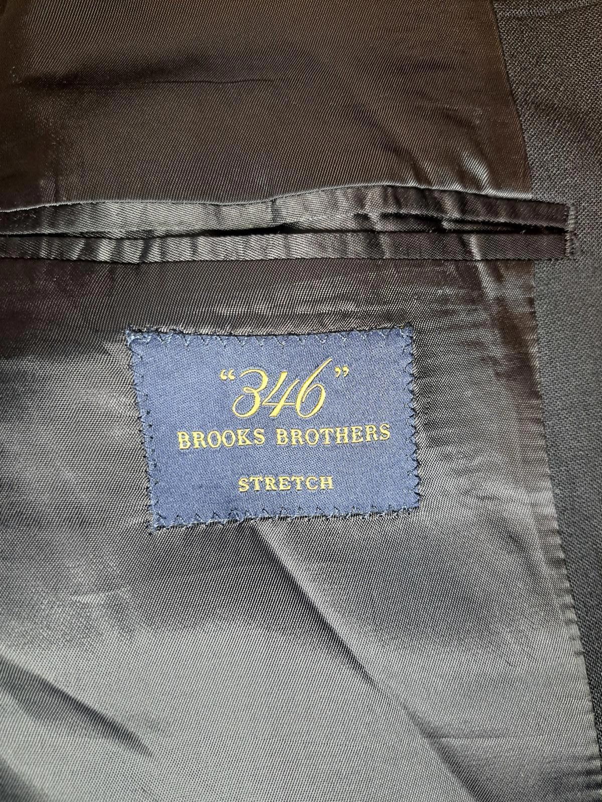 Brooks Brothers Brooks Brothers Suit Jacket Mens 45L Black Wool Stretch Size 44L - 2 Thumbnail