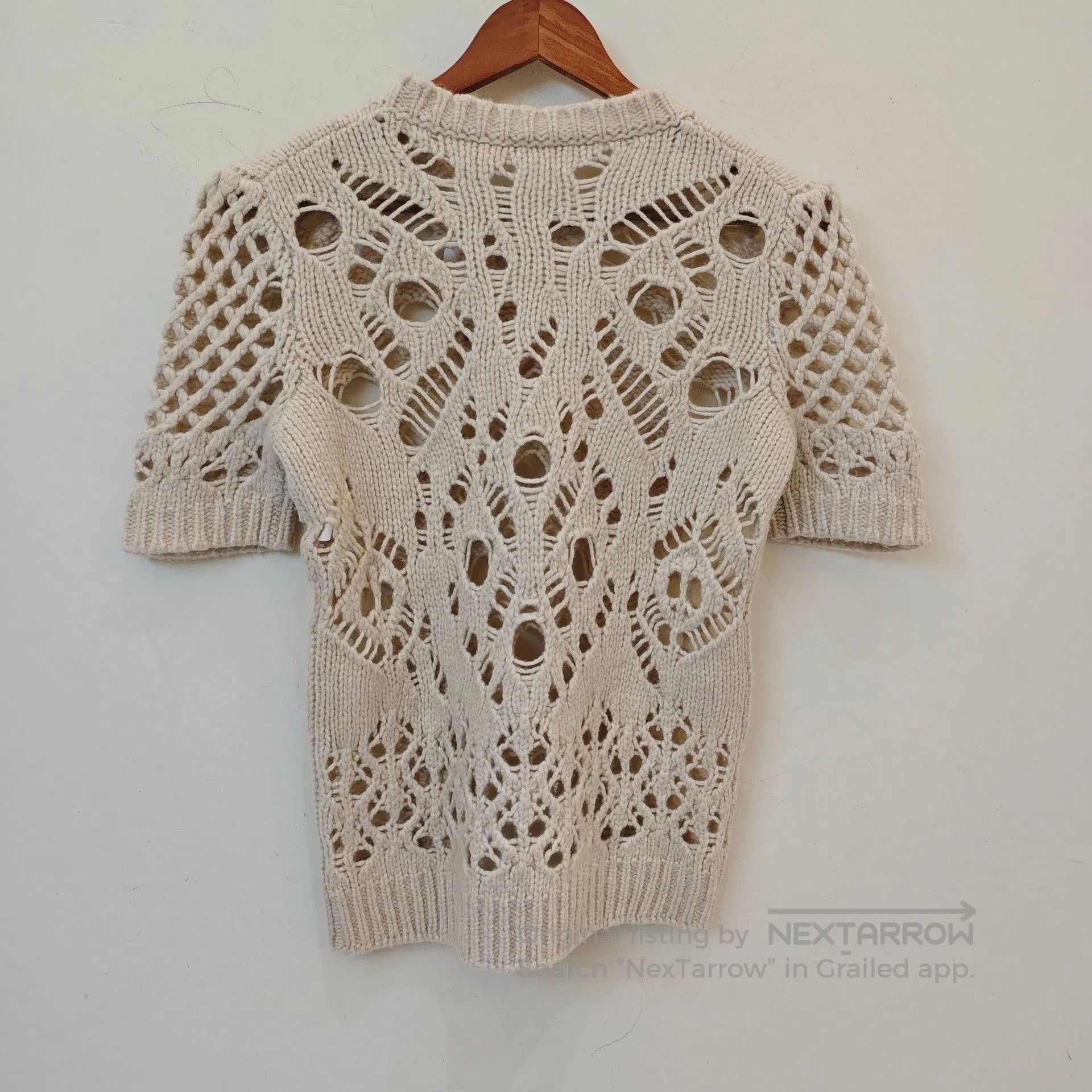 Dior Dior Beige Openwork Knit Short. Size S / US 4 / IT 40 - 1 Thumbnail