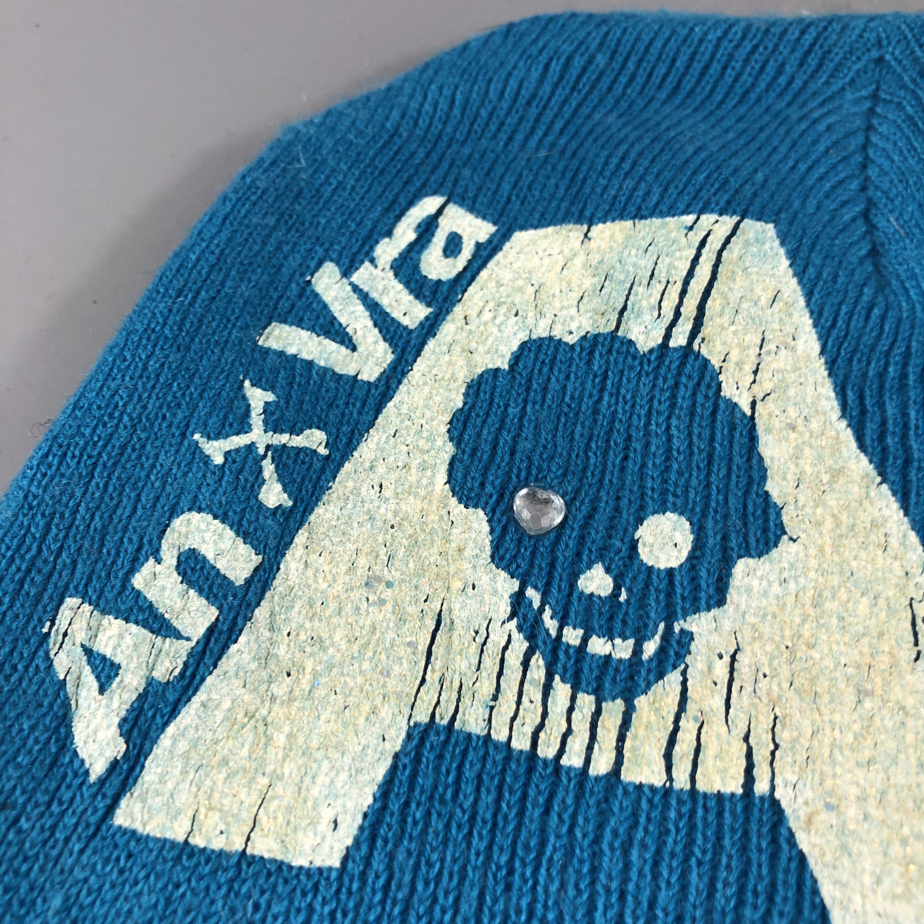Vintage An X Vra Skull Beanie Snowcap Snow Hat B880 Size ONE SIZE - 4 Thumbnail