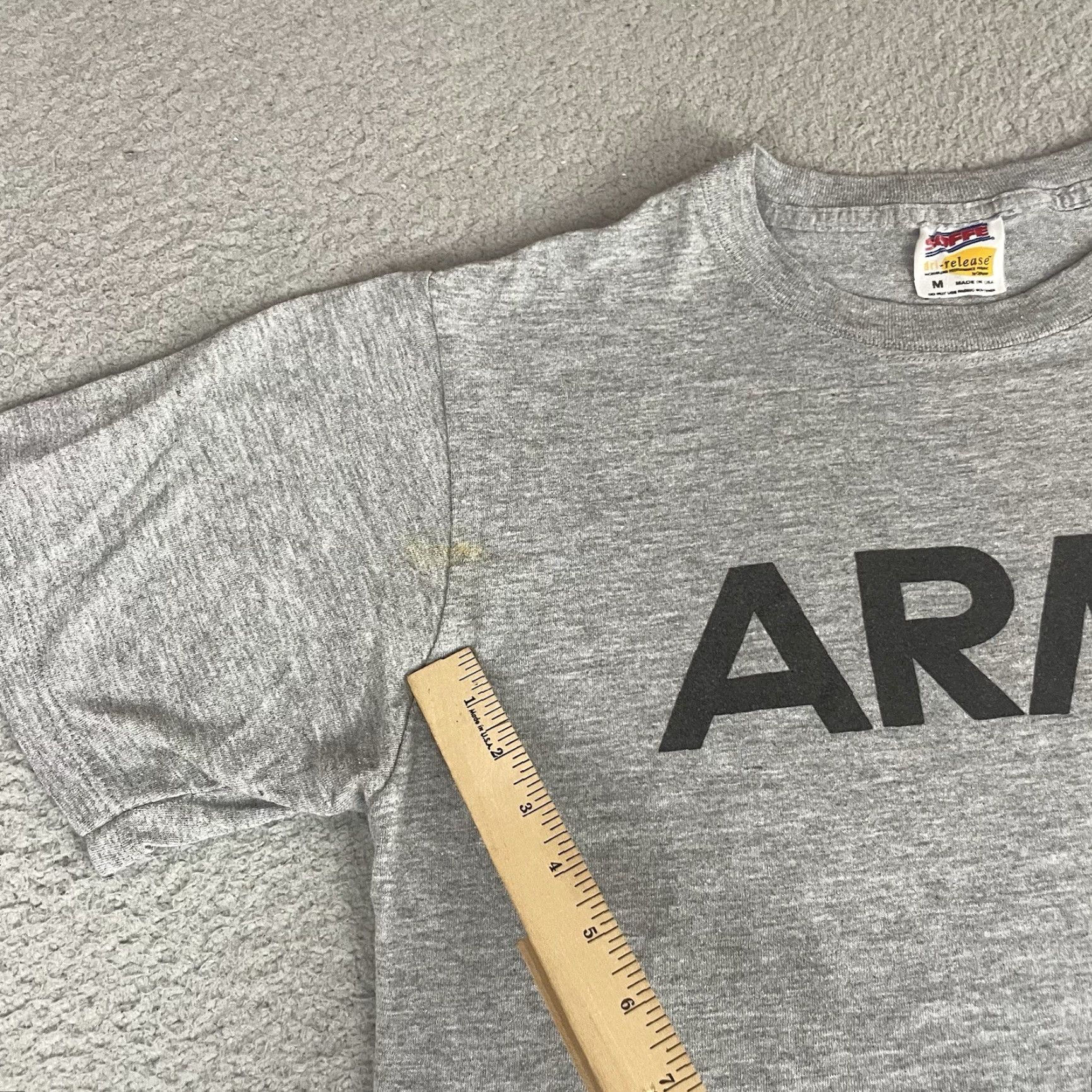 Vintage VINTAGE Army T Shirt Adult M Gray United States Physical Fitness Uniform Short Sleeve Crew Neck Mens Size US M / EU 48-50 / 2 - 7 Thumbnail