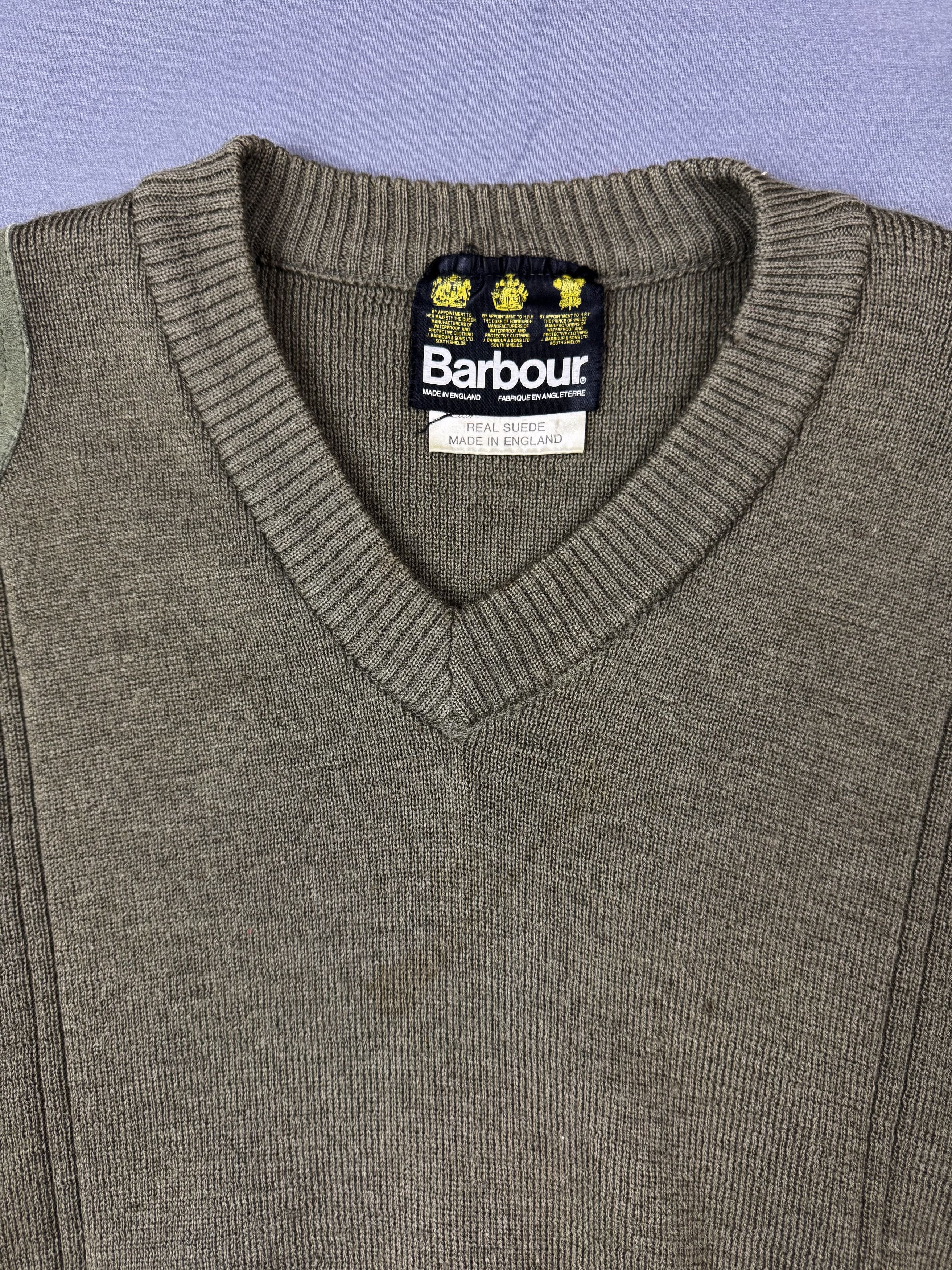 Barbour Vintage Barbour Sweater Sporting Rib Elbow Pad Suede Wool Size US S / EU 44-46 / 1 - 2 Thumbnail