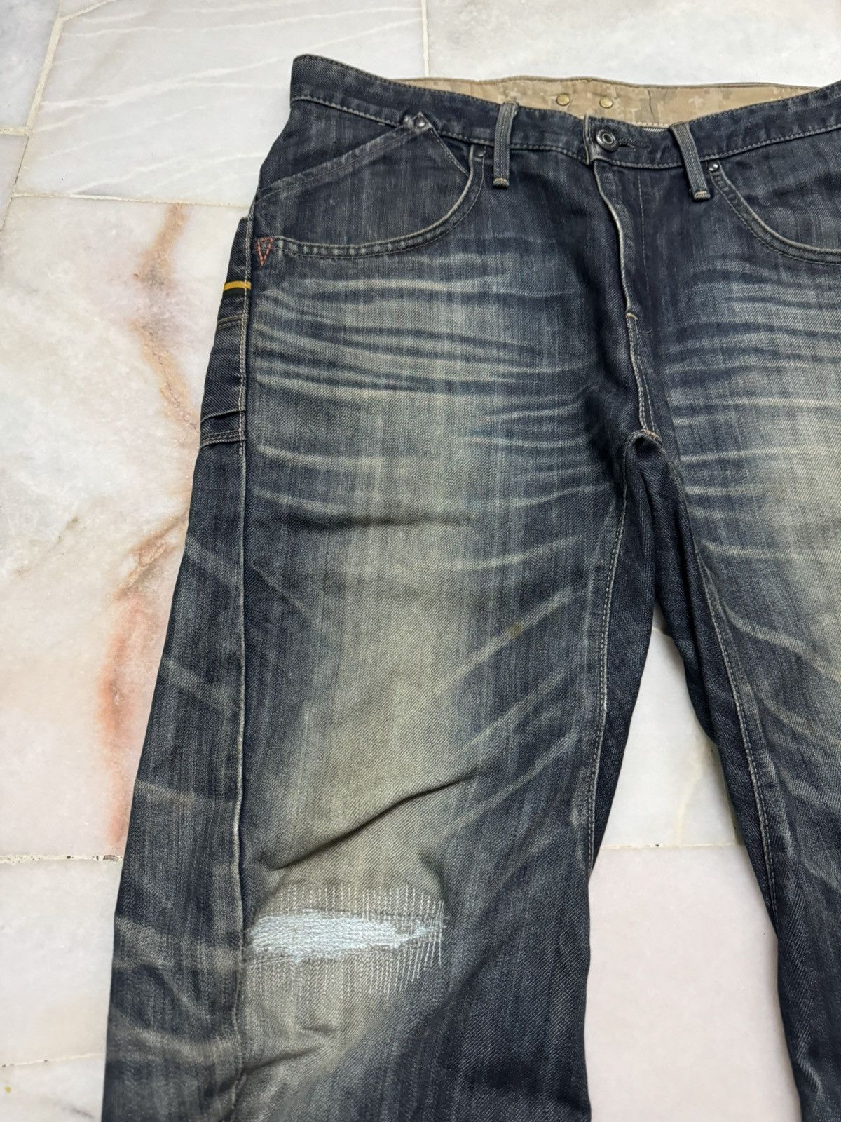 Edwin VTG EDWIN E-FUNCTION RUSTY SICK MUDPUNK WHSIKER DARK JEAN Size US 32 / EU 48 - 7 Thumbnail