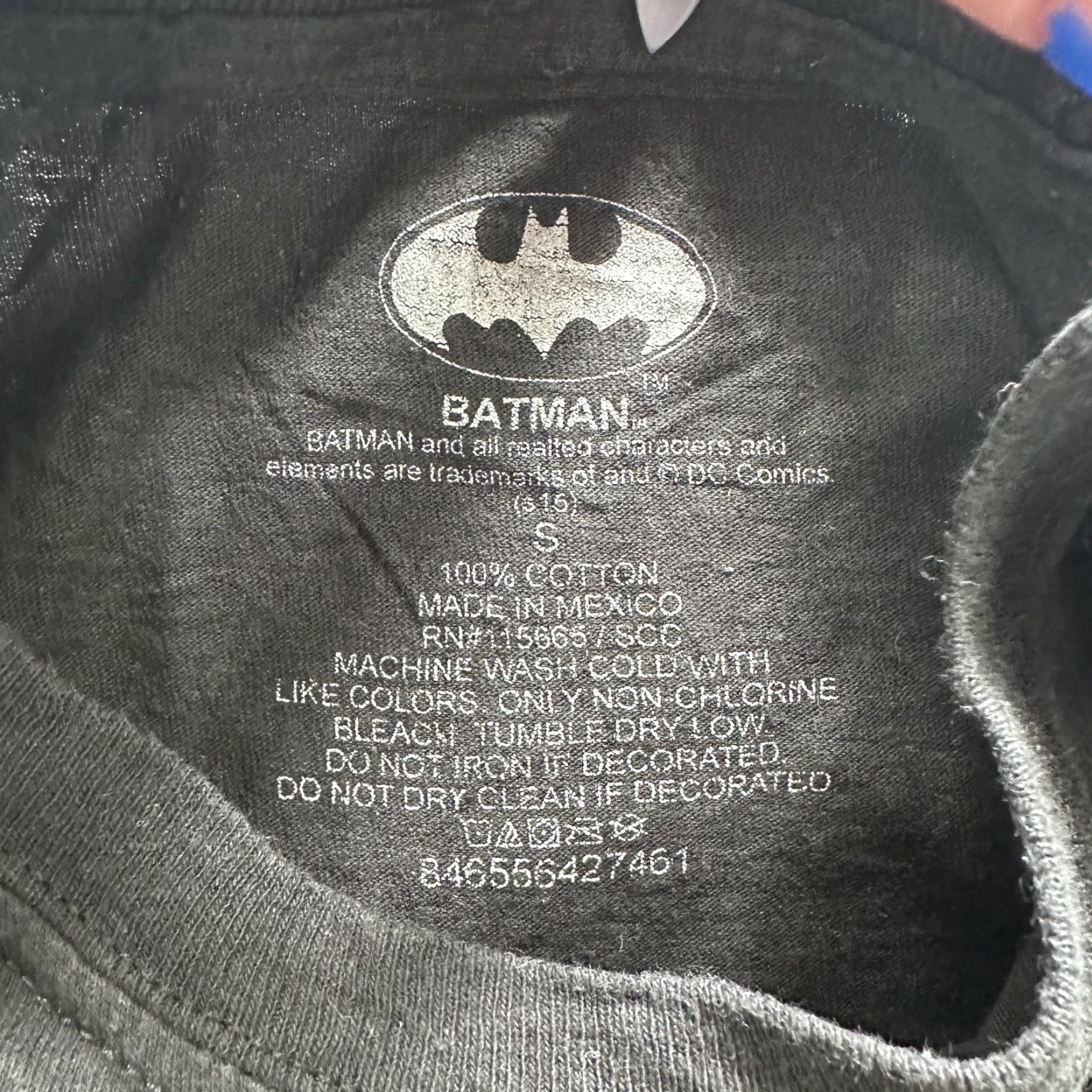 DC Comics Batman Shirt Mens Small Black Yellow Logo Graphic Tee Superhero DC Comics Size US S / EU 44-46 / 1 - 4 Thumbnail