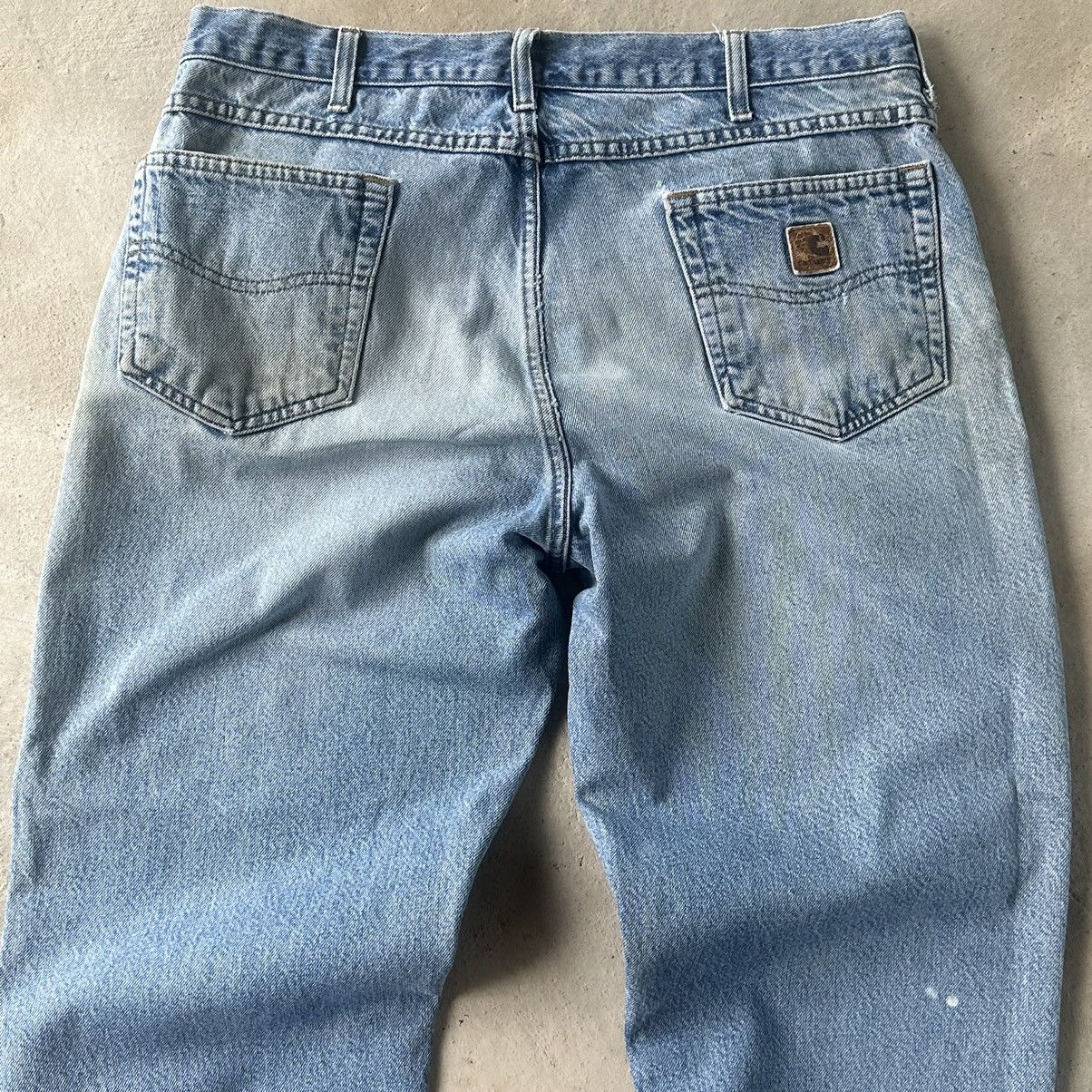 Carhartt × Dickies (37x30) DISTRESSED CARHARTT BLUE JEANS Size US 37 - 6 Thumbnail