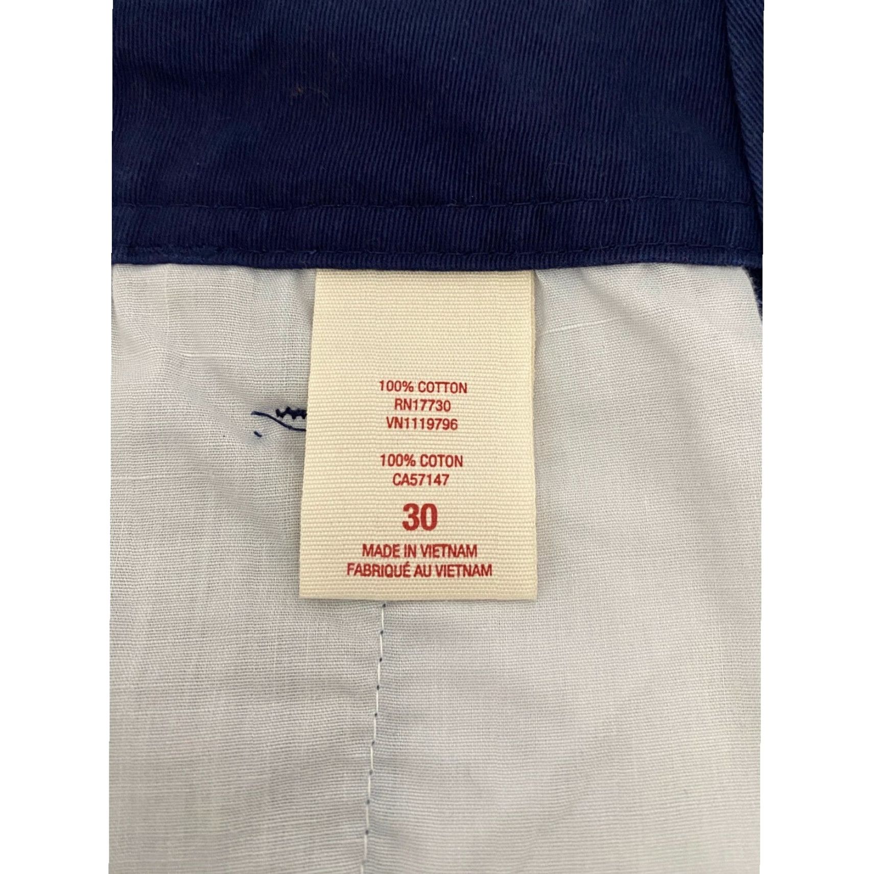 Mossimo Mossimo Supply Co. Mens Blue Shorts Chino Casual Belted 30 in Cotton Classic Flat Front Pockets Summer Navy Size US 30 / EU 46 - 5 Thumbnail
